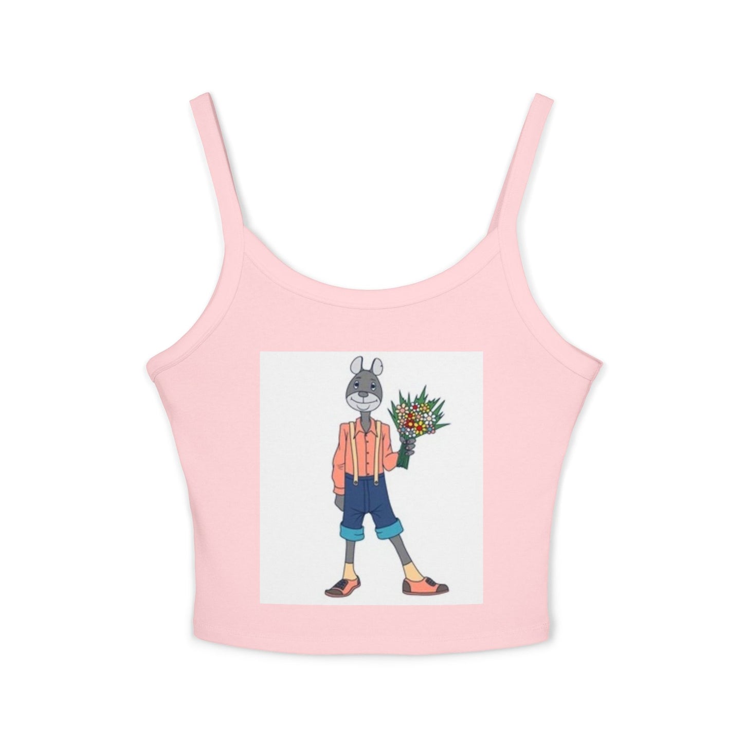 Whimsical Rabbit Floral Tank Top for Women