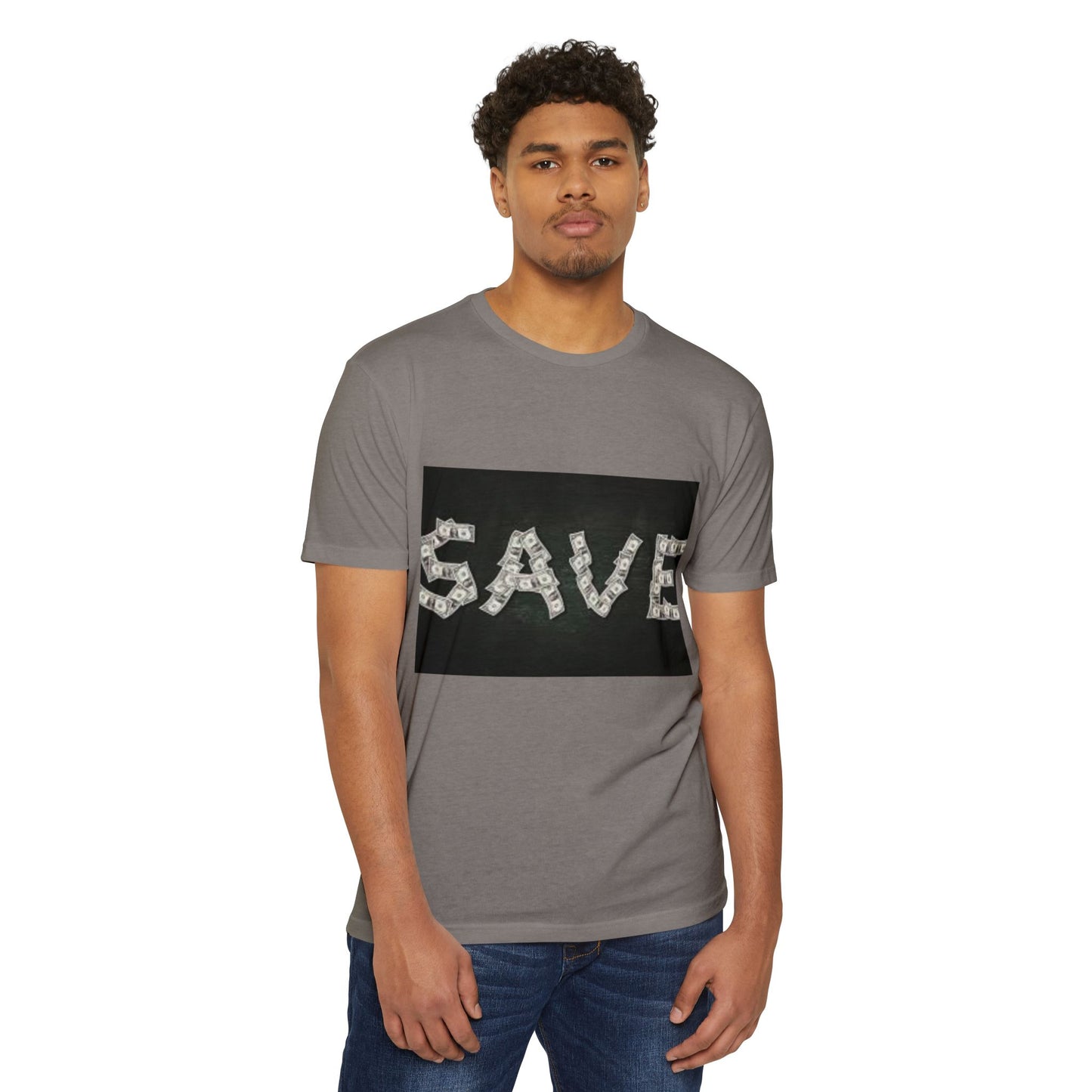 Unisex CVC Jersey T-shirt - 'SAVE' Money Design