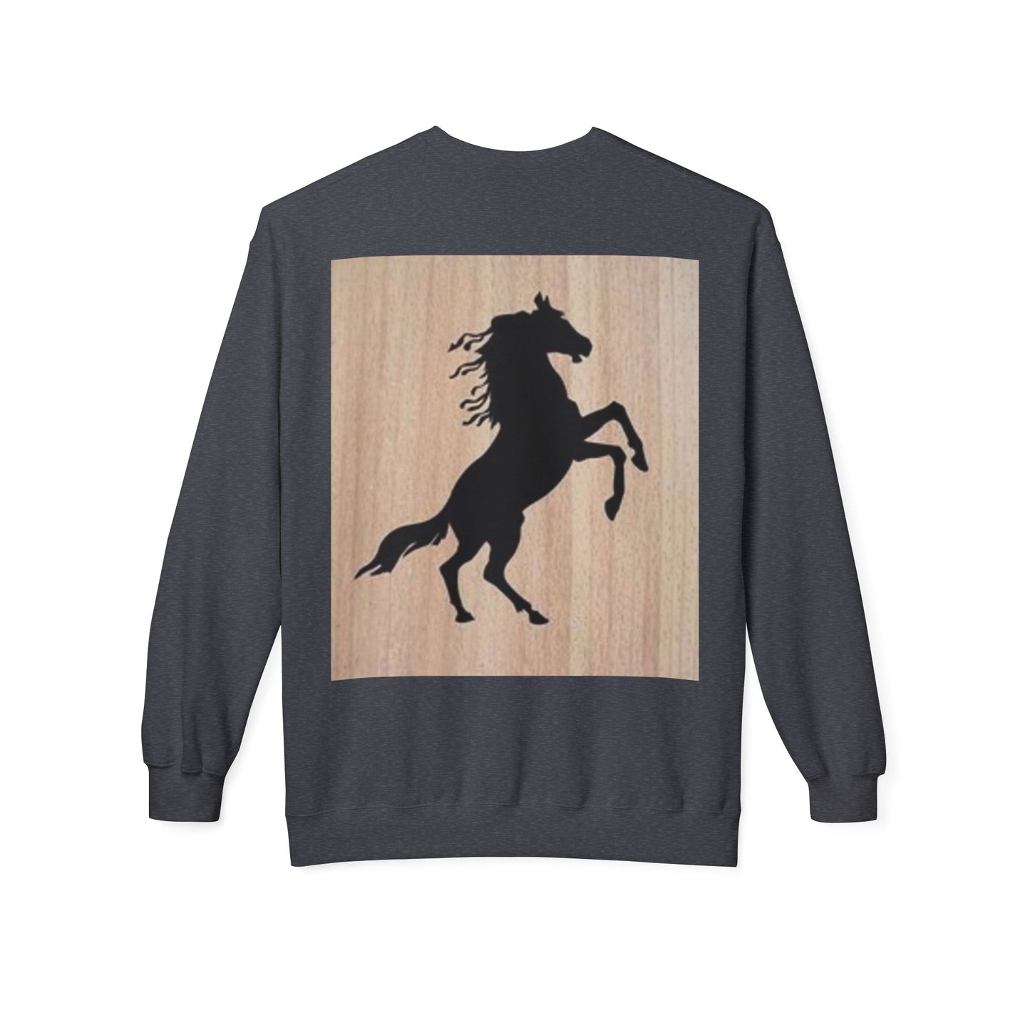 Equestrian Silhouette Fleece Sweatshirt - Perfect for Horse Lovers