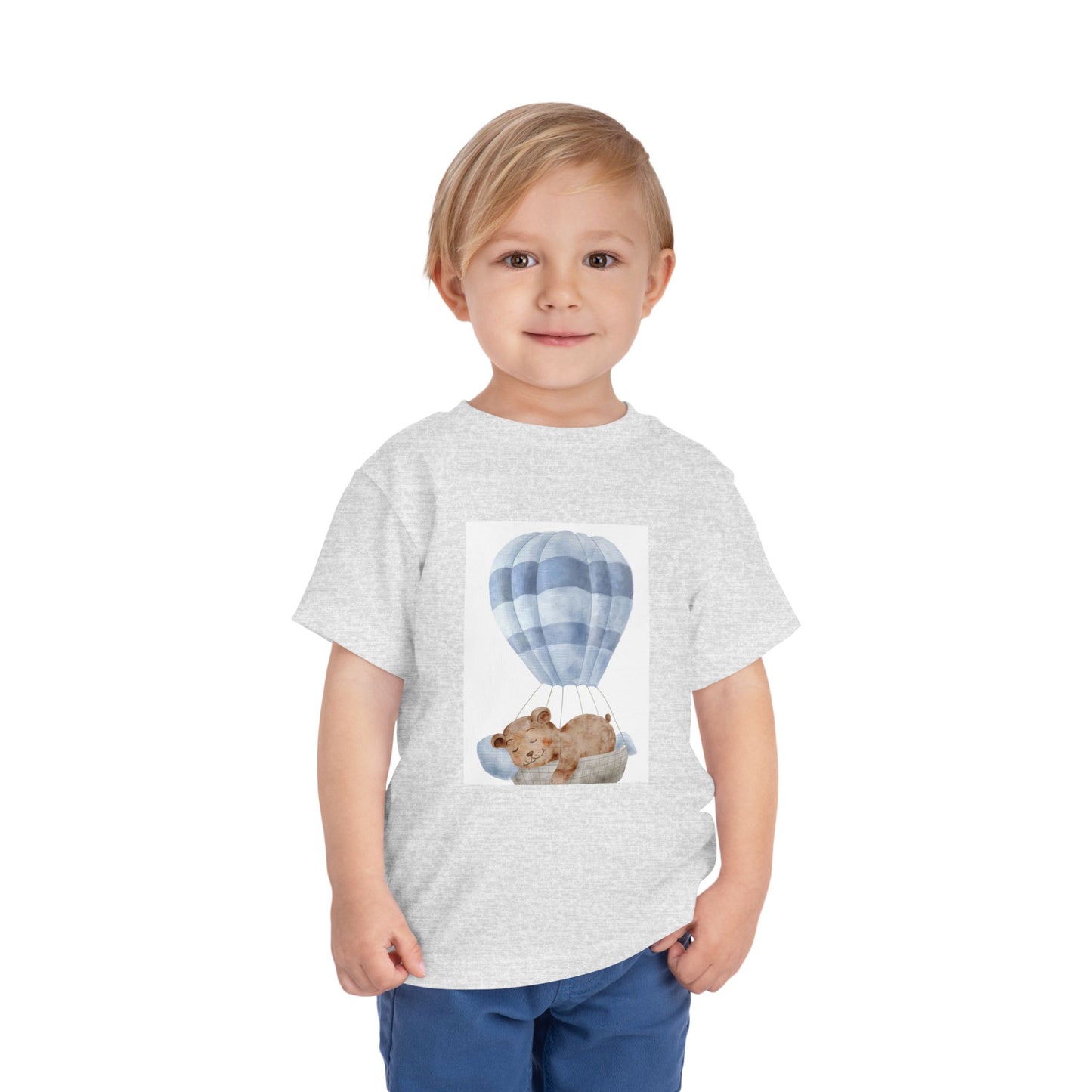 Cute Toddler Tee with Hot Air Balloon and Bear Design - Perfect for Playtime and Special Occasions