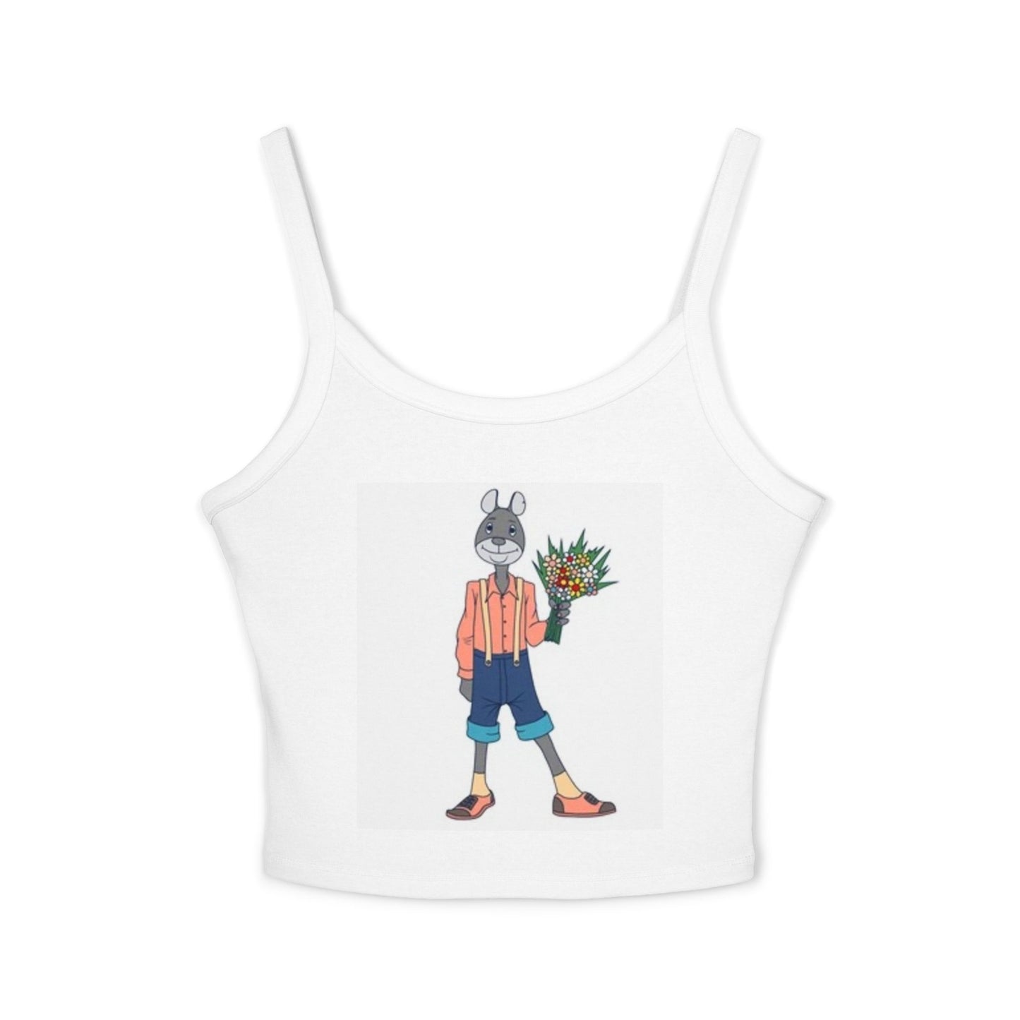 Whimsical Rabbit Floral Tank Top for Women