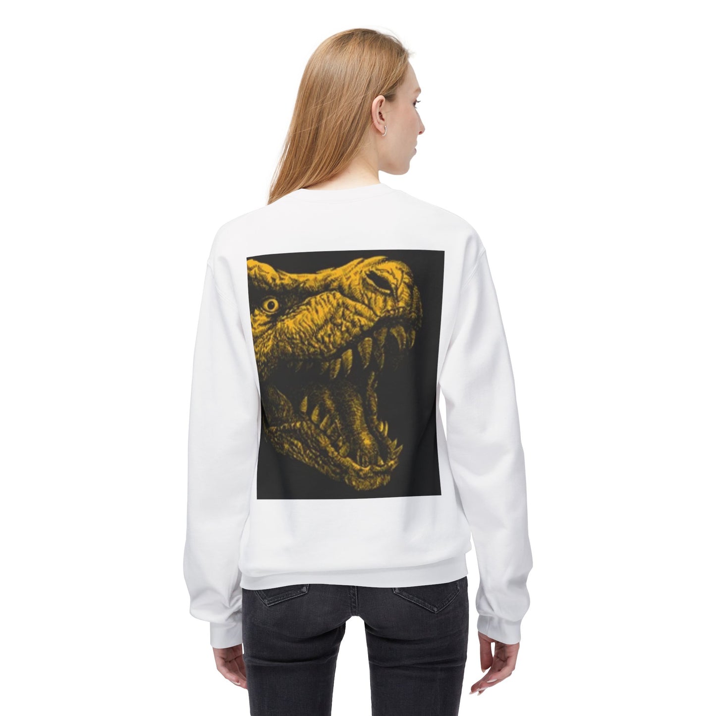 Unisex Dinosaur Graphic Sweatshirt - Cozy Midweight Crewneck