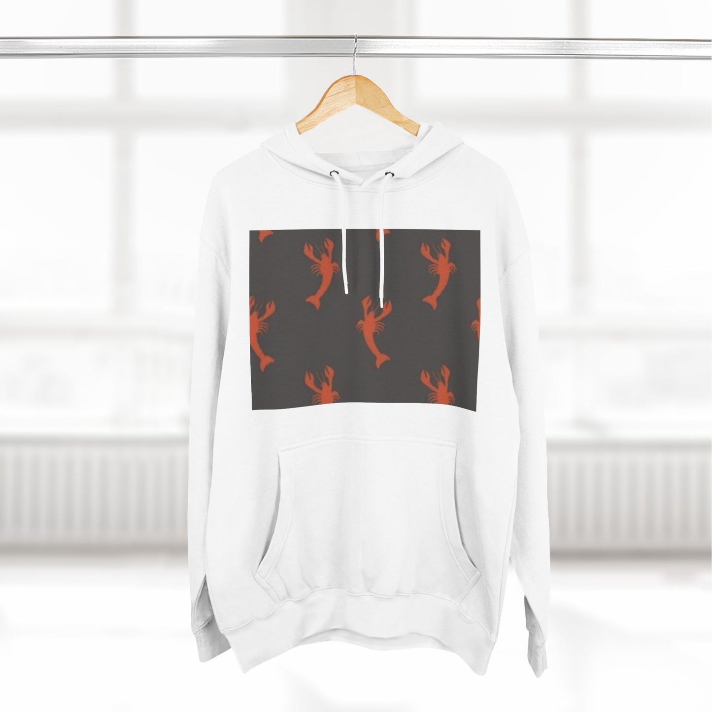 Lobster Print Fleece Hoodie - Perfect for Seafood Lovers