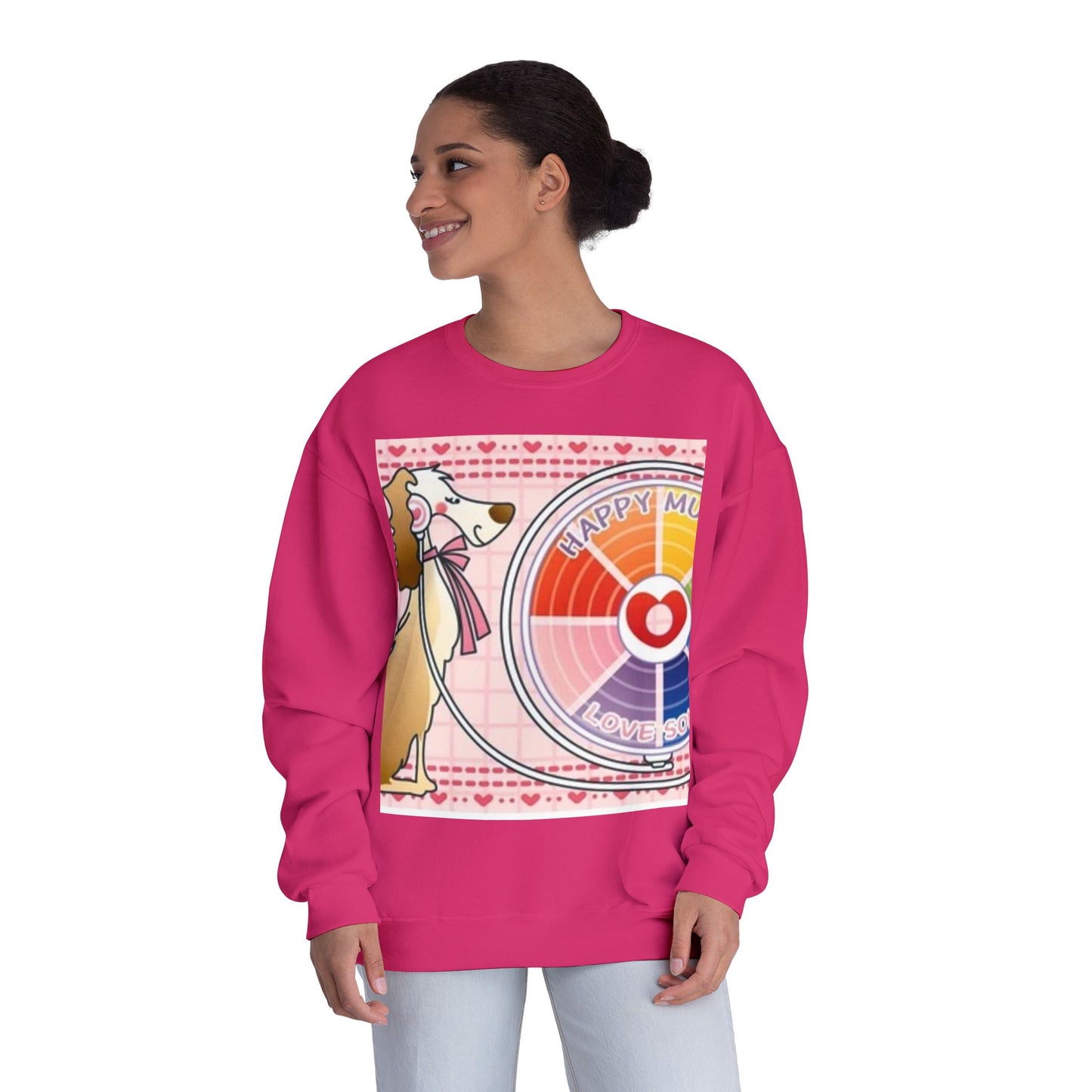 Happy Mood Love Sound Unisex Crewneck Sweatshirt
