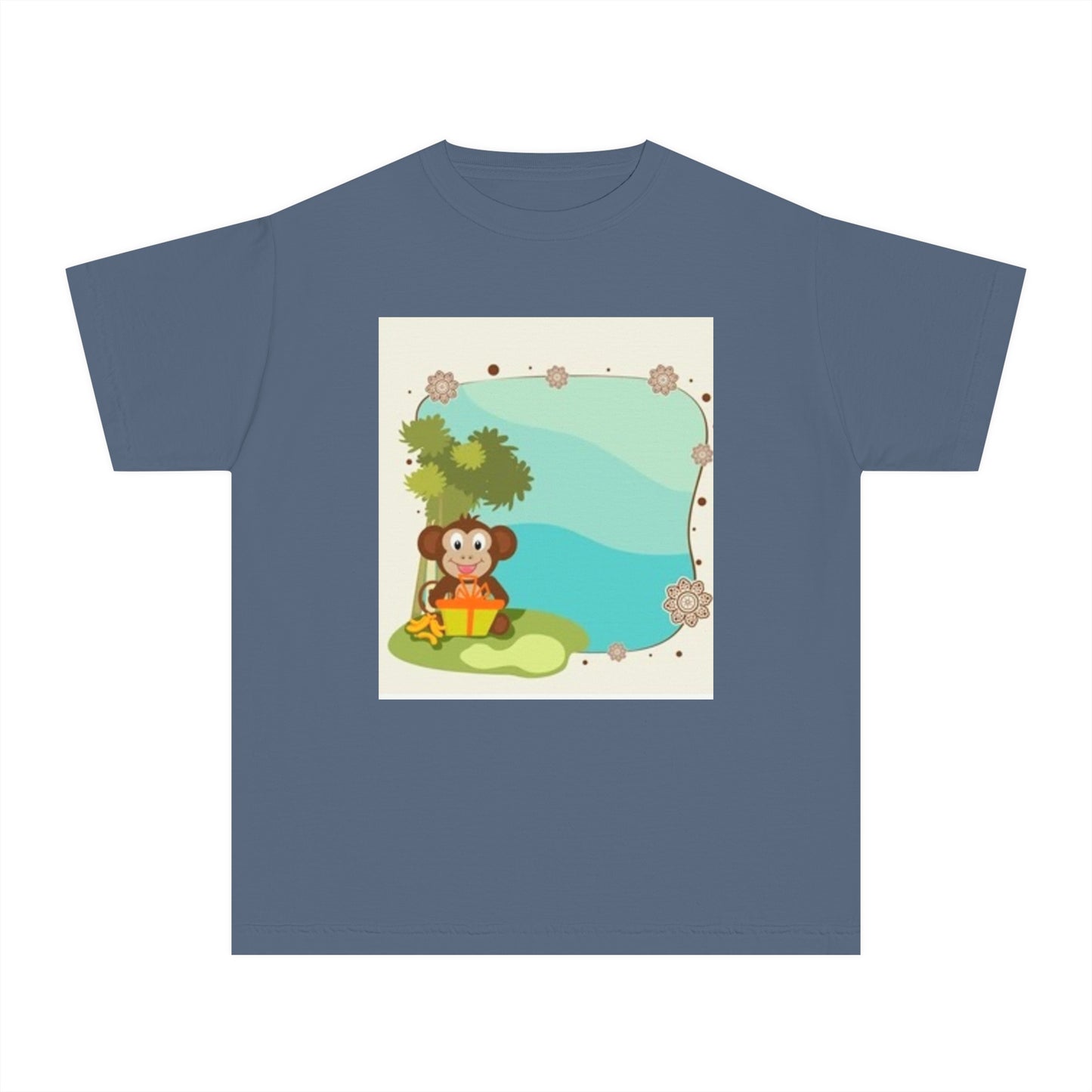 Cute Monkey Youth Midweight Tee - Perfect for Playful Days