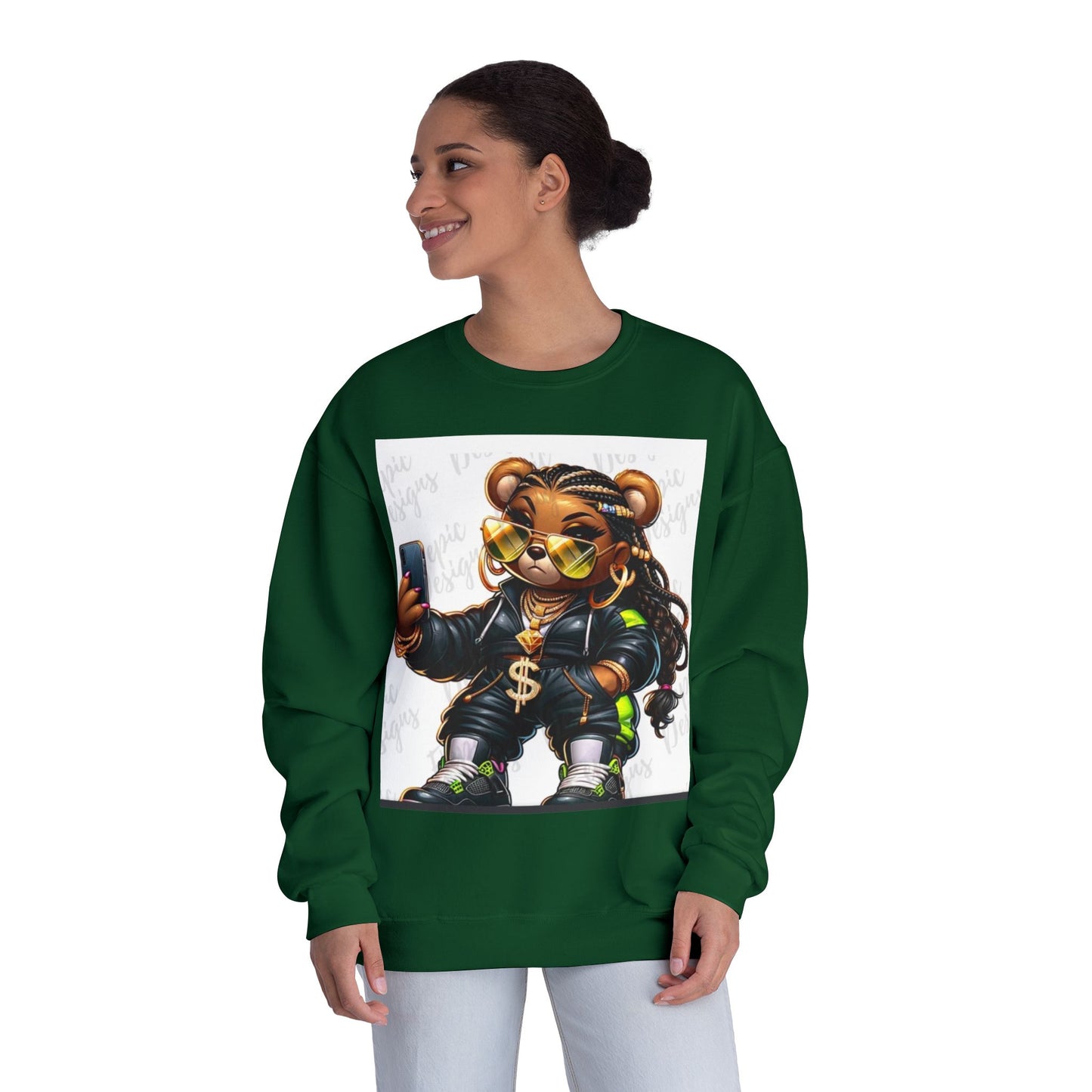 Street Style Bear Crewneck Sweatshirt - Unisex Urban Fashion