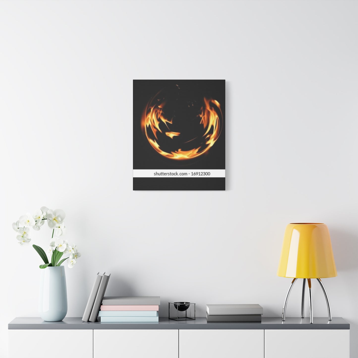 Fire Swirl Matte Canvas Art - Stretched 1.25" Gallery Wrap