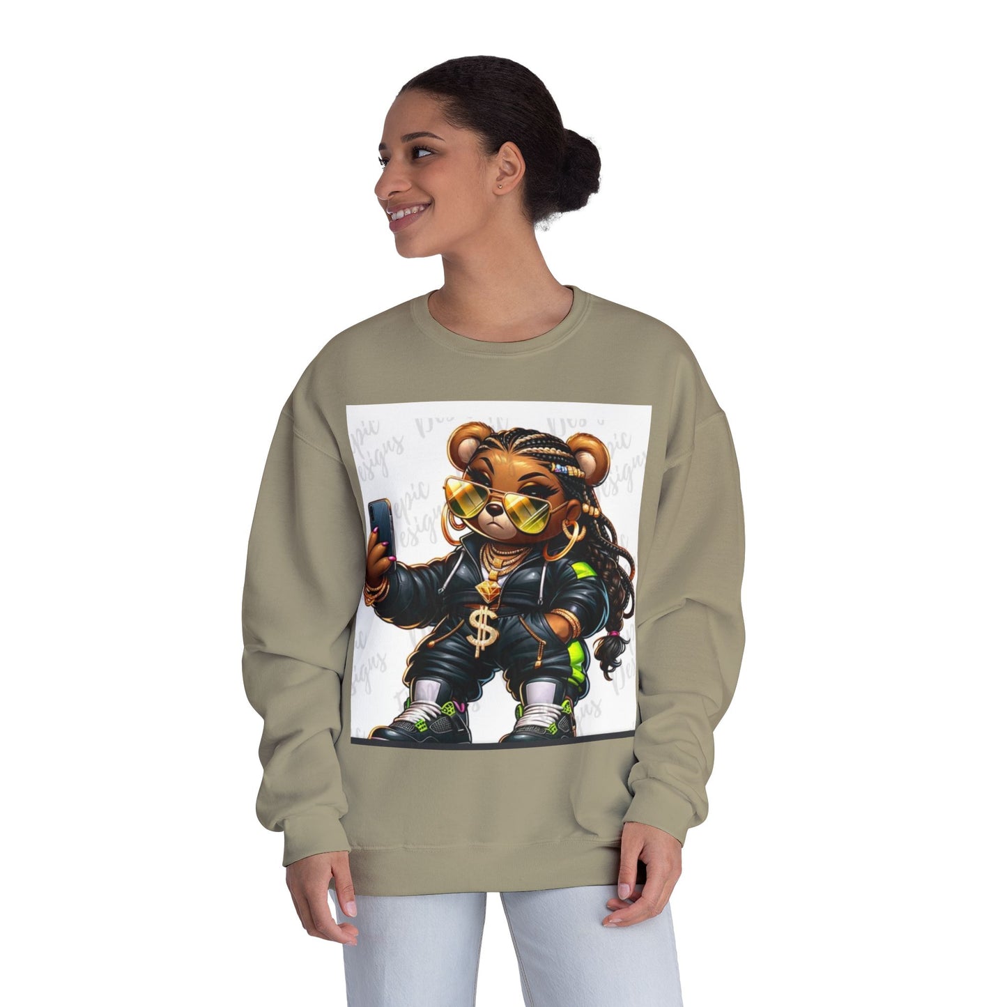 Street Style Bear Crewneck Sweatshirt - Unisex Urban Fashion