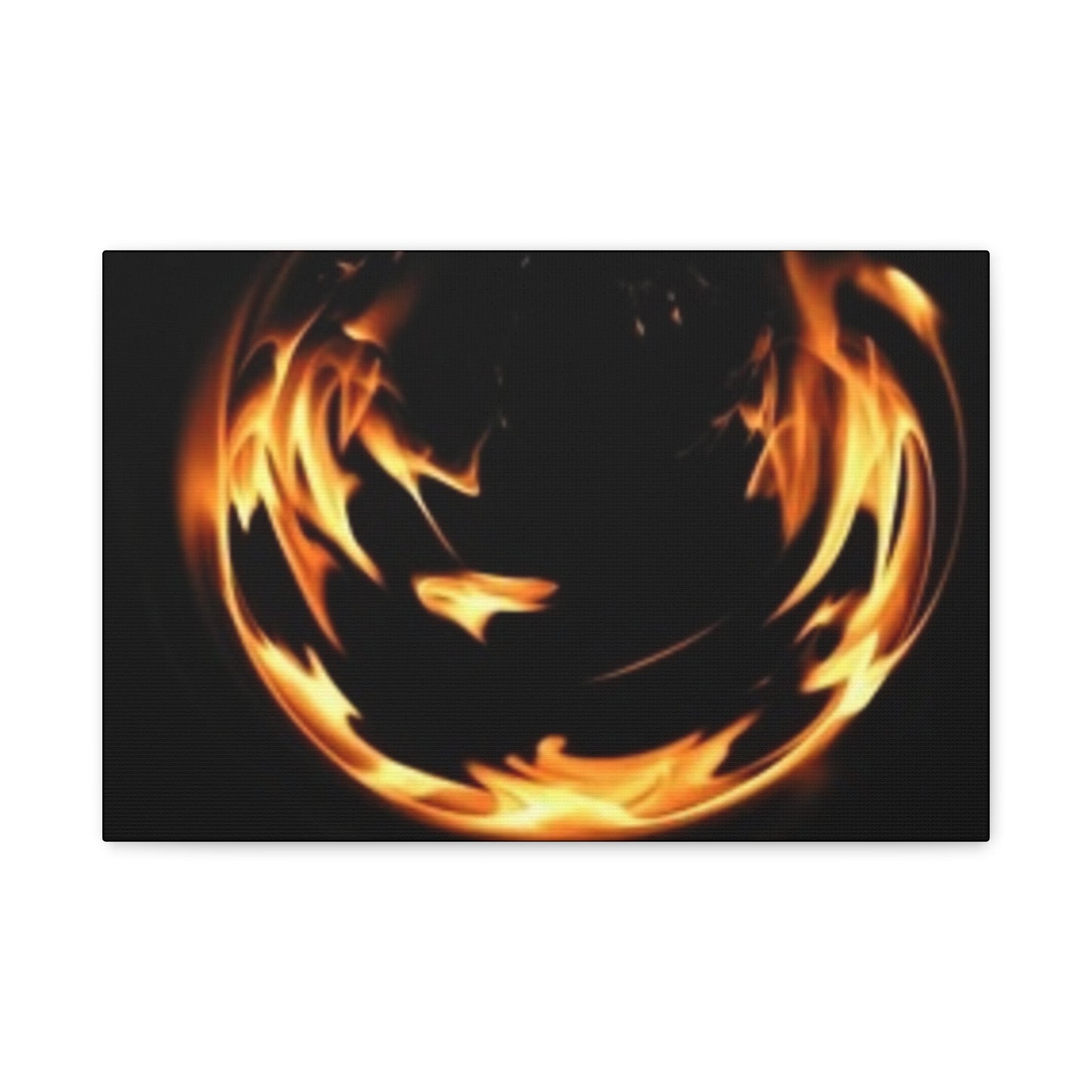 Fire Swirl Matte Canvas Art - Stretched 1.25" Gallery Wrap