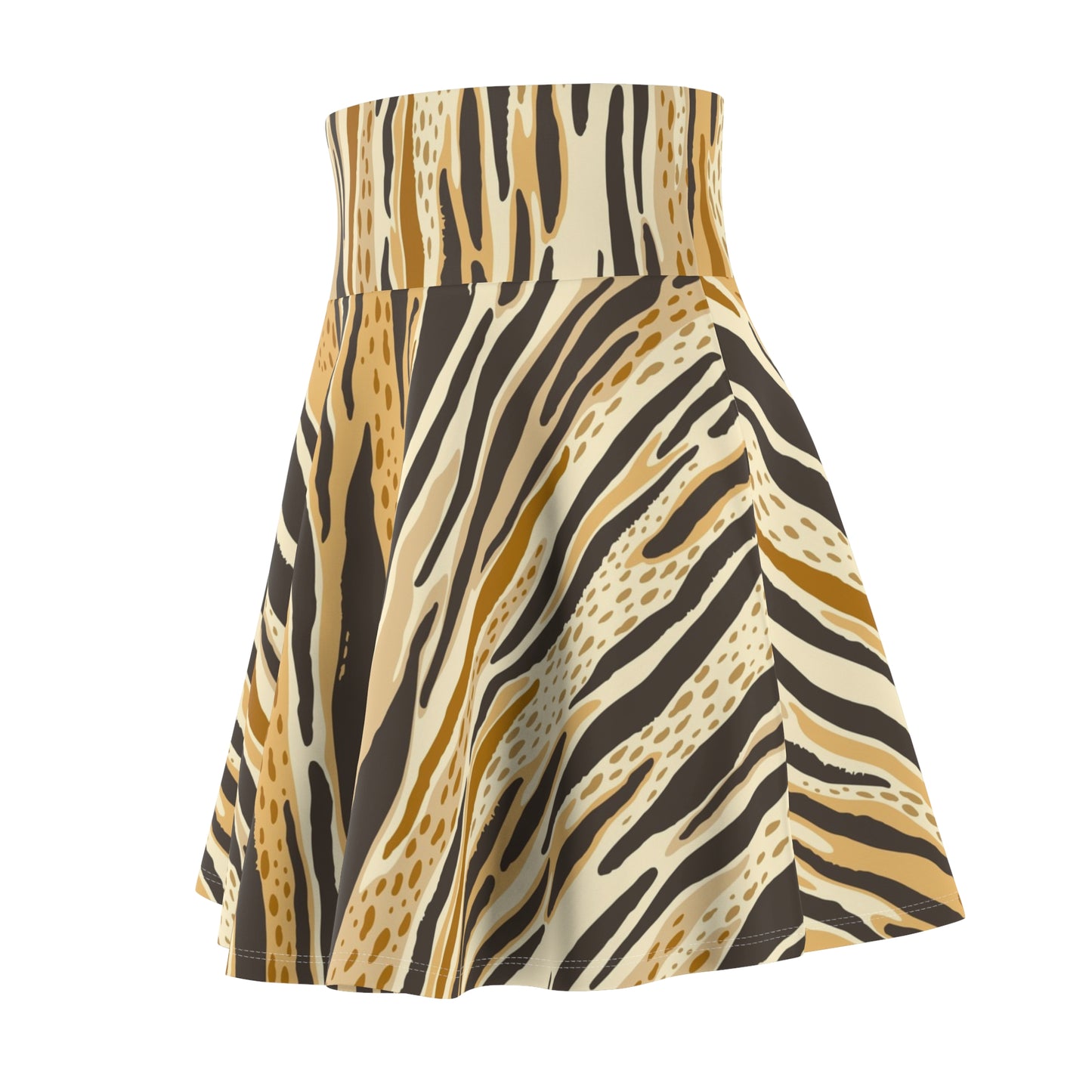 Hand-Drawn Pattern Women's Skater Skirt – Stylish & Playful Casual Wear
