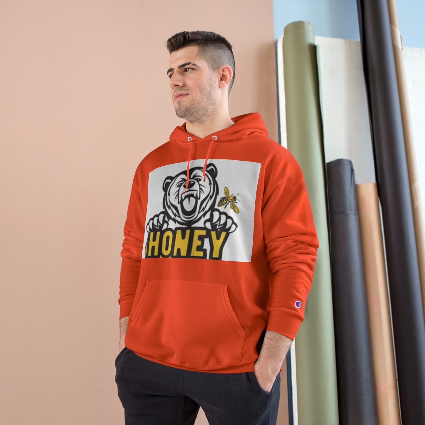Honey Bear Champion Hoodie - Fun & Cozy Streetwear