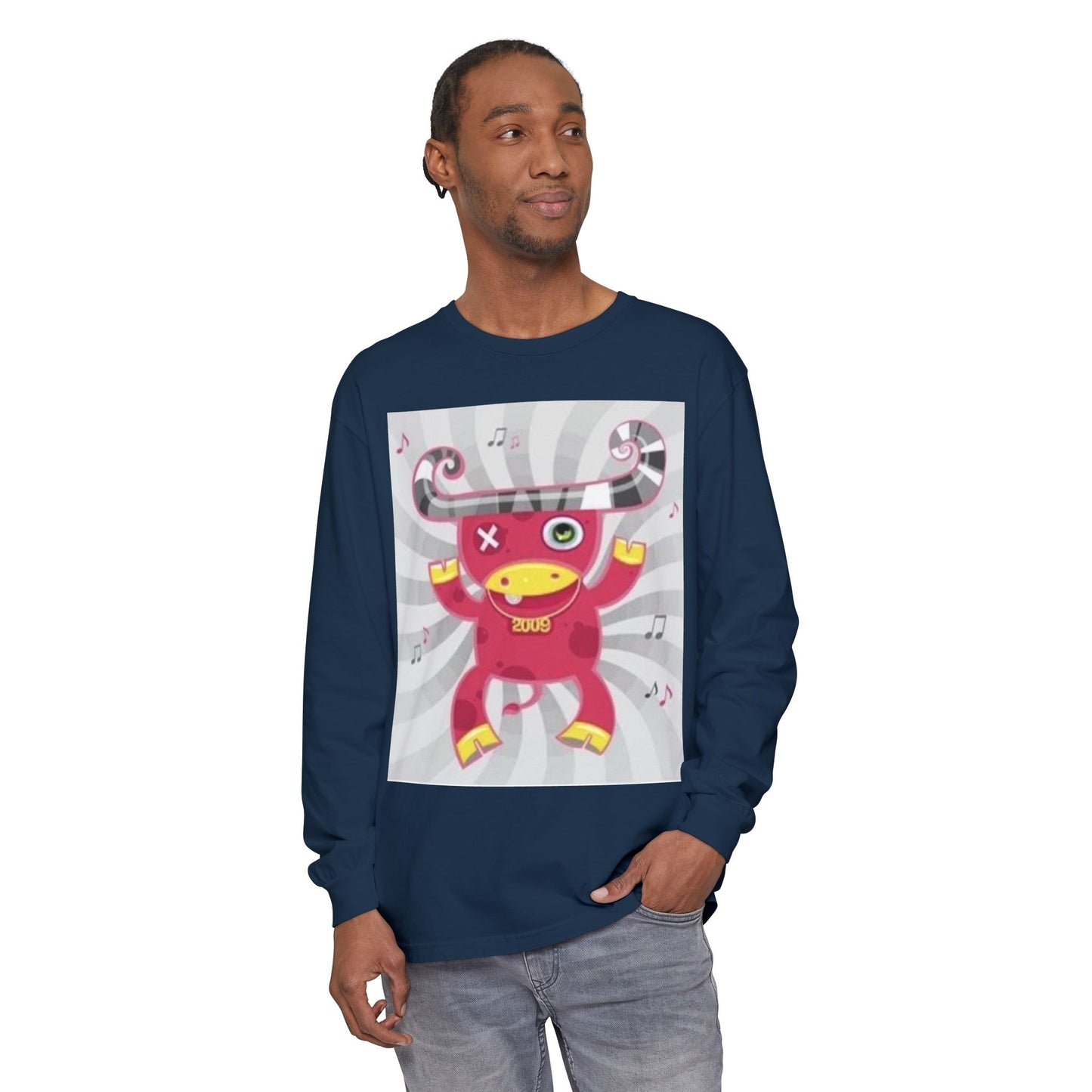 Fun & Quirky Graphic Long Sleeve T-Shirt - Perfect for Music Lovers