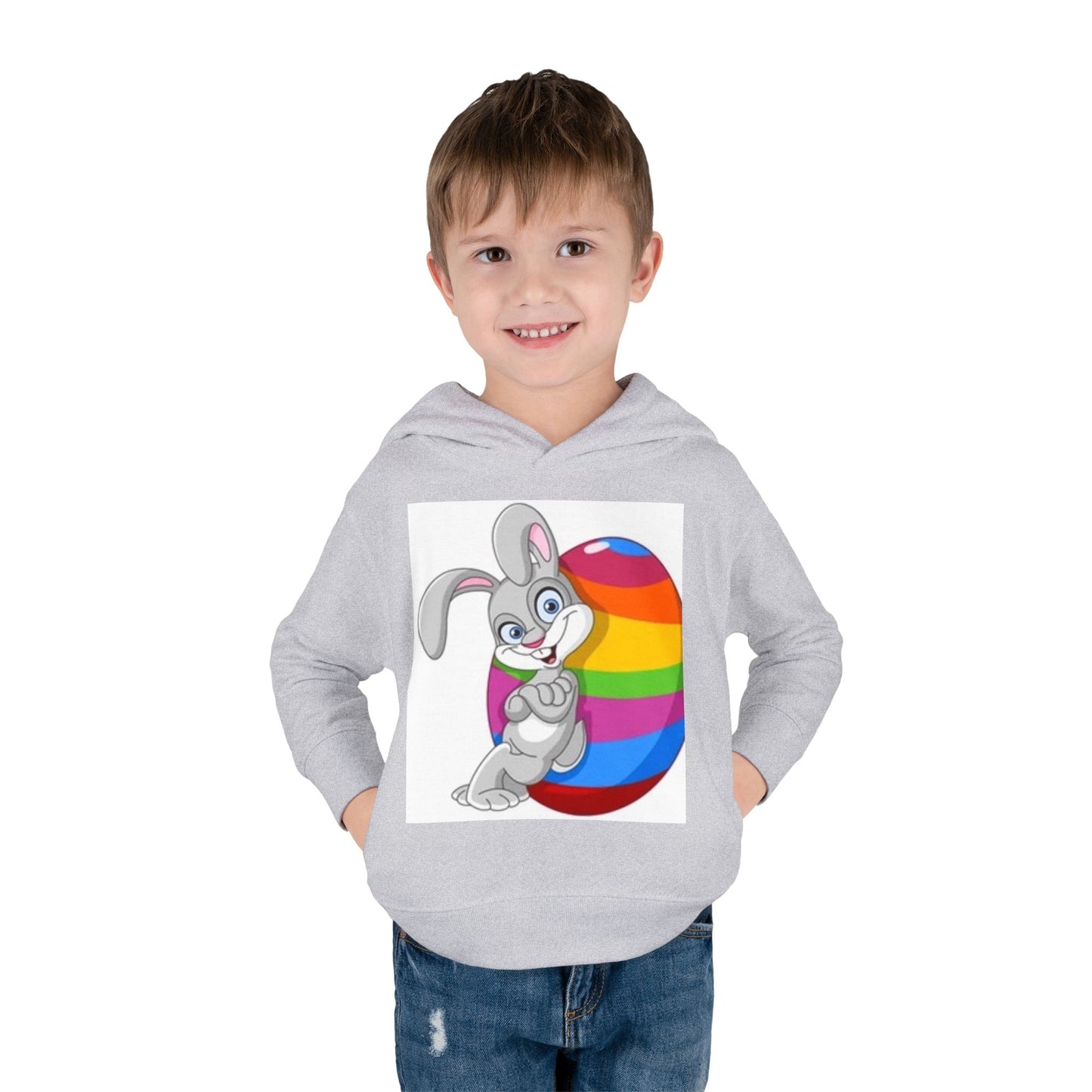 Colorful Easter Bunny Toddler Pullover Hoodie