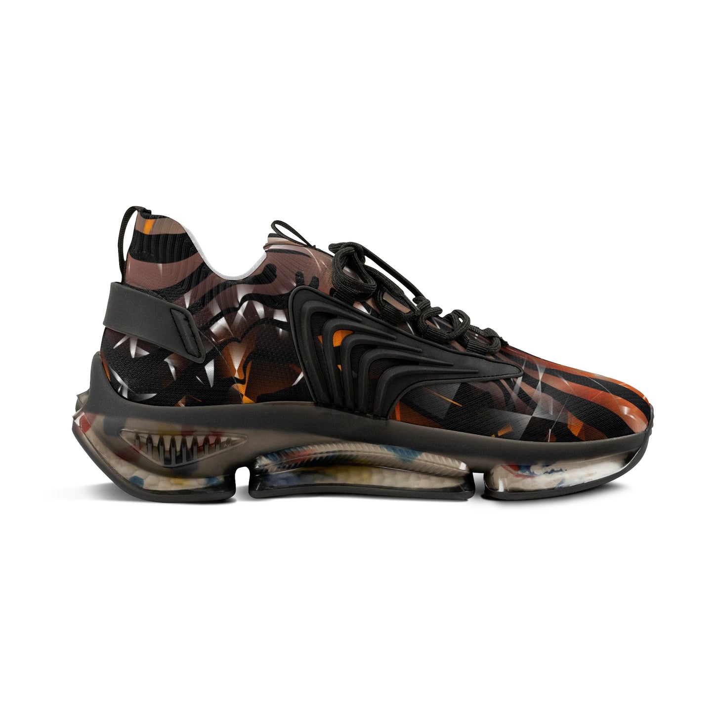 Stylish Men's Mesh Sneakers - Vibrant Animal Print Athletic Shoes