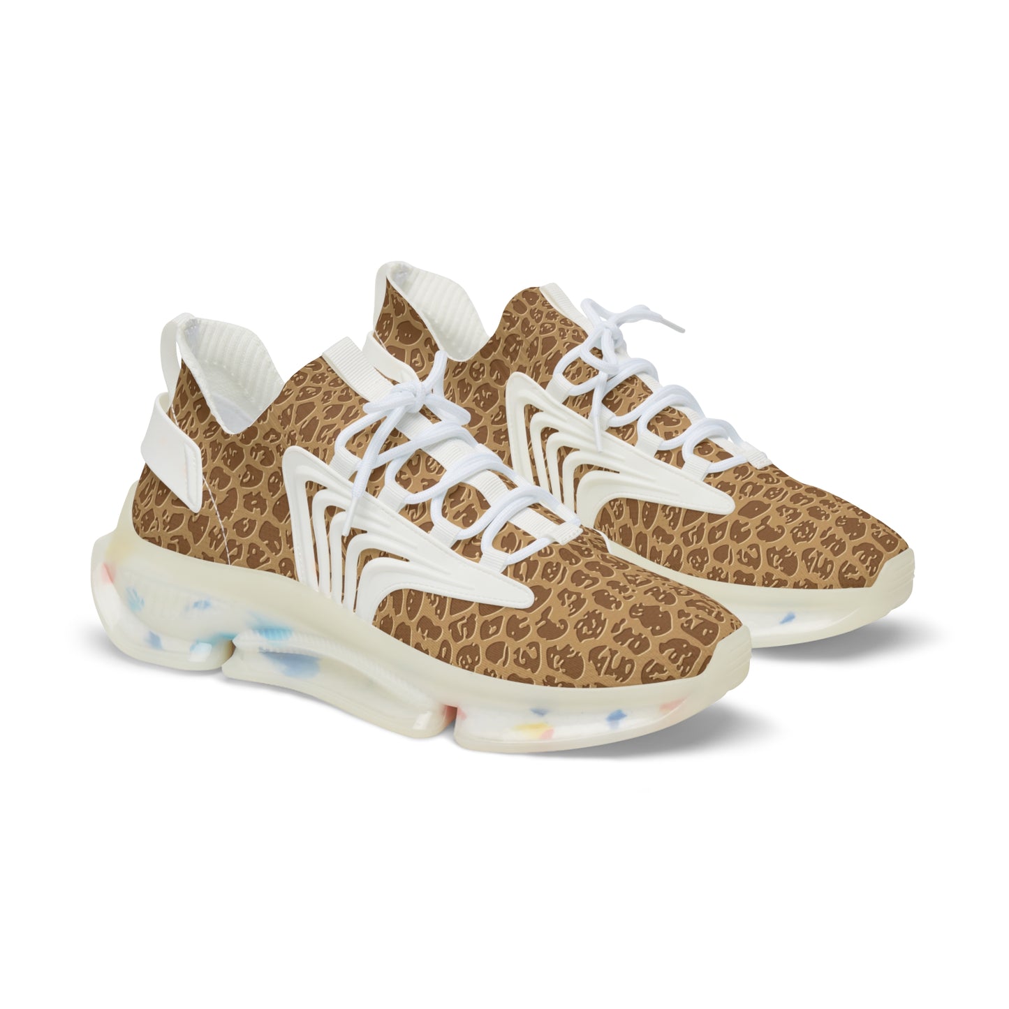 Stylish Men's Mesh Sneakers - Trendy Leopard Print Athletic Shoes