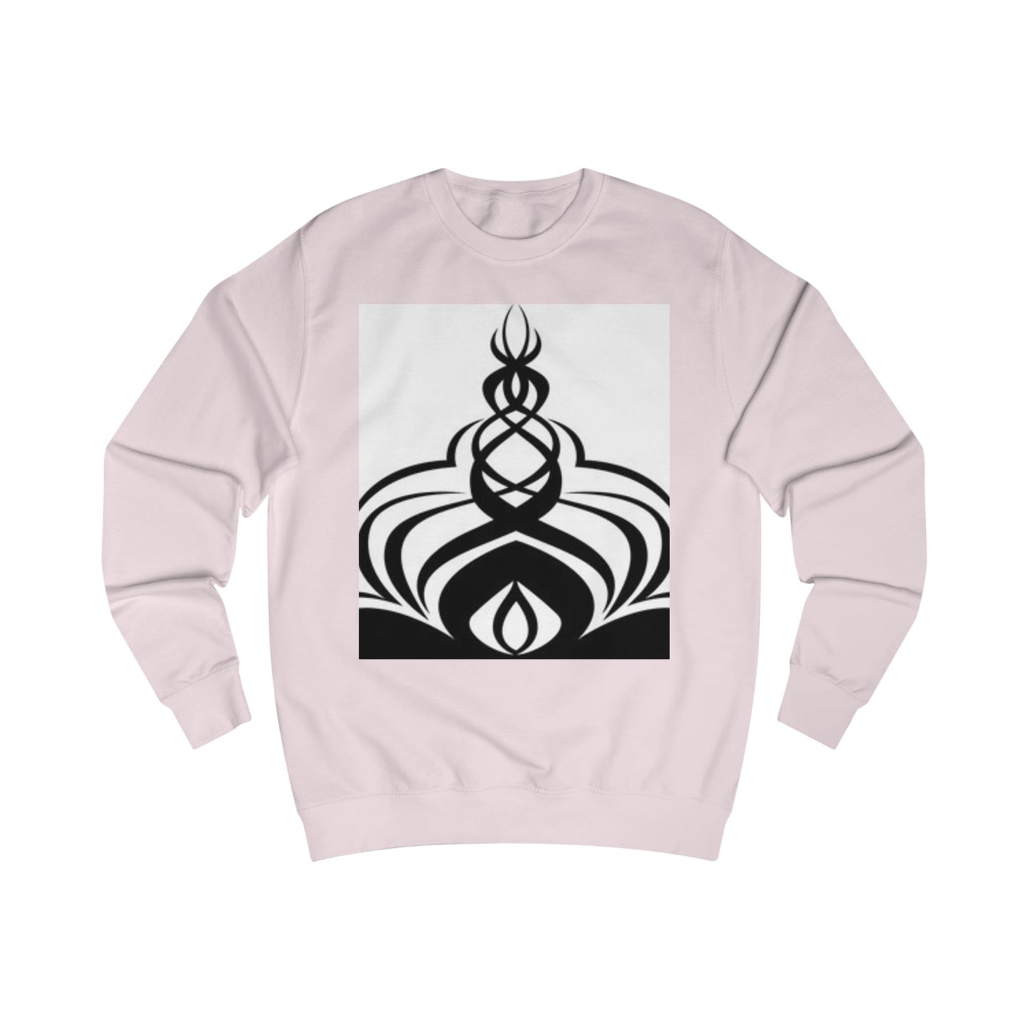 Meditative Black & White Design Unisex Sweatshirt - Cozy Spiritual Apparel for Mindfulness