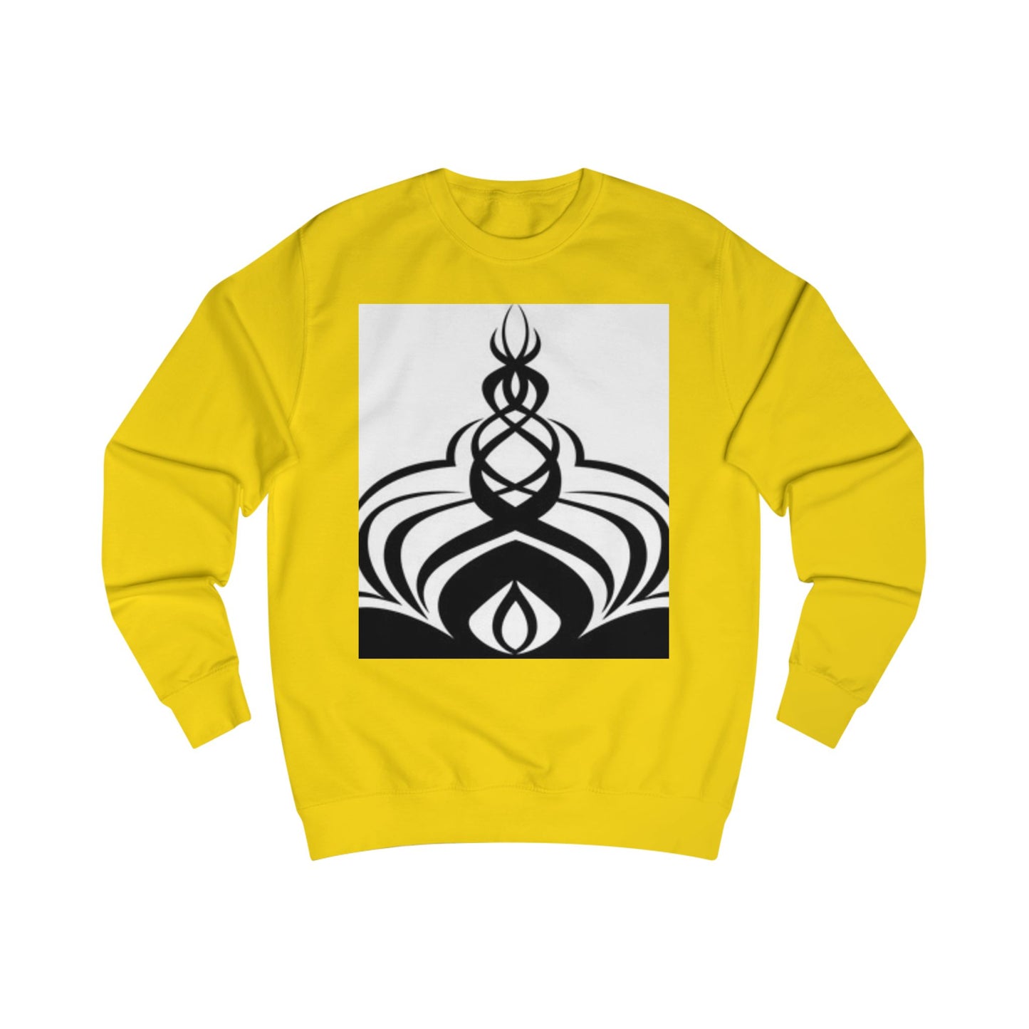 Meditative Black & White Design Unisex Sweatshirt - Cozy Spiritual Apparel for Mindfulness