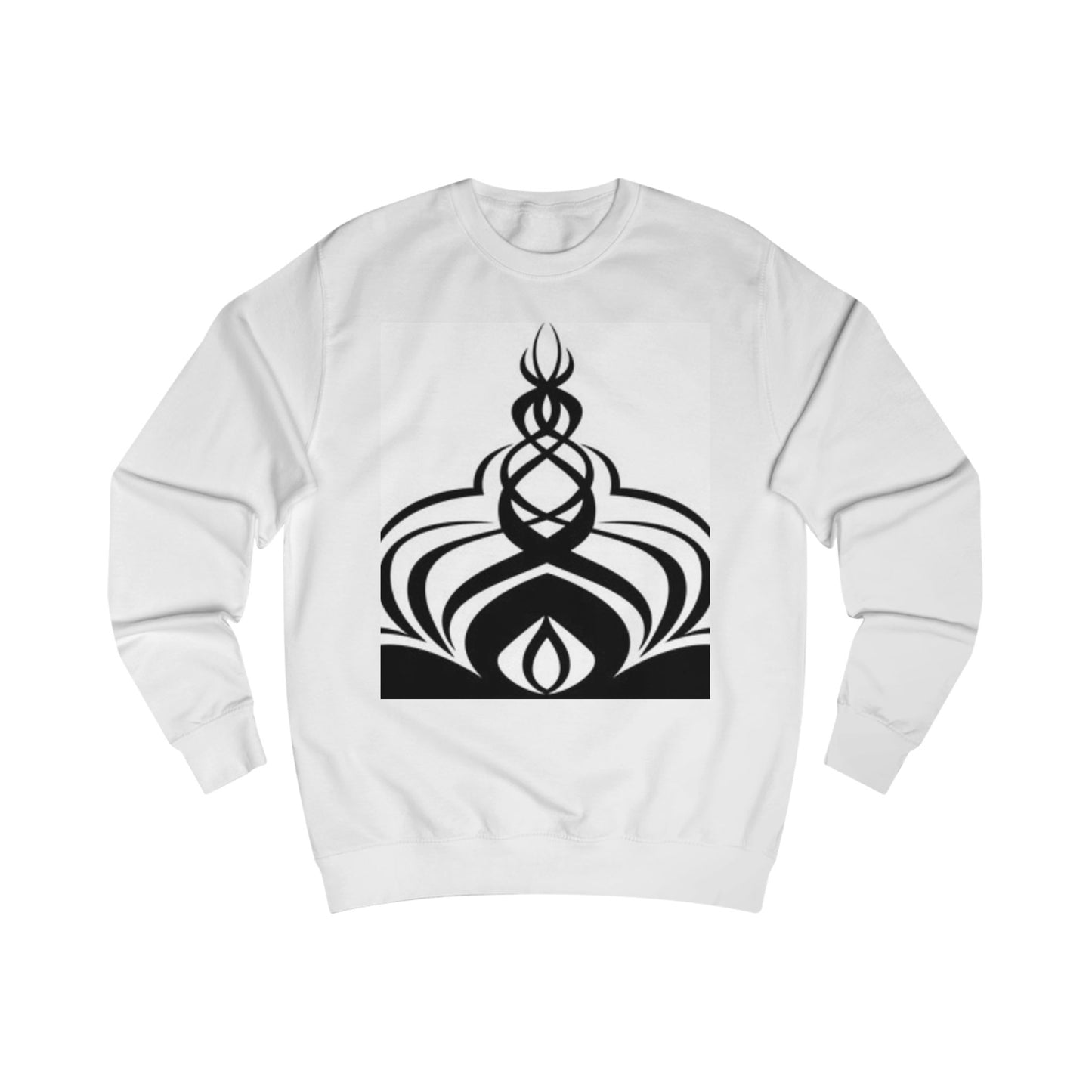 Meditative Black & White Design Unisex Sweatshirt - Cozy Spiritual Apparel for Mindfulness