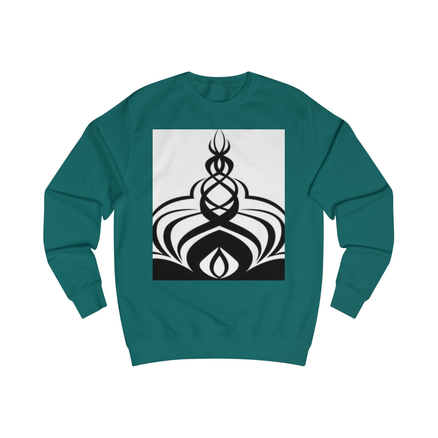 Meditative Black & White Design Unisex Sweatshirt - Cozy Spiritual Apparel for Mindfulness