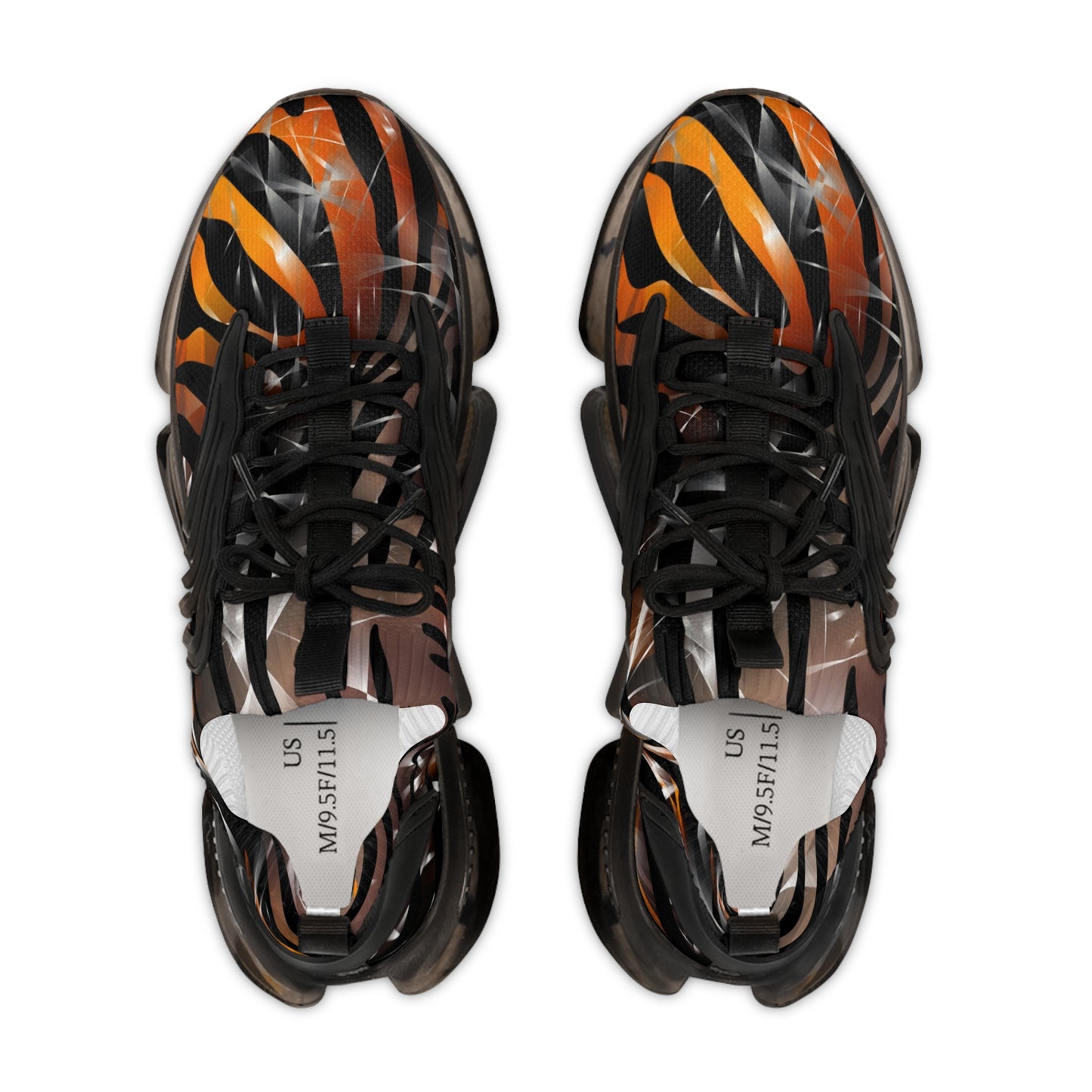 Stylish Men's Mesh Sneakers - Vibrant Animal Print Athletic Shoes