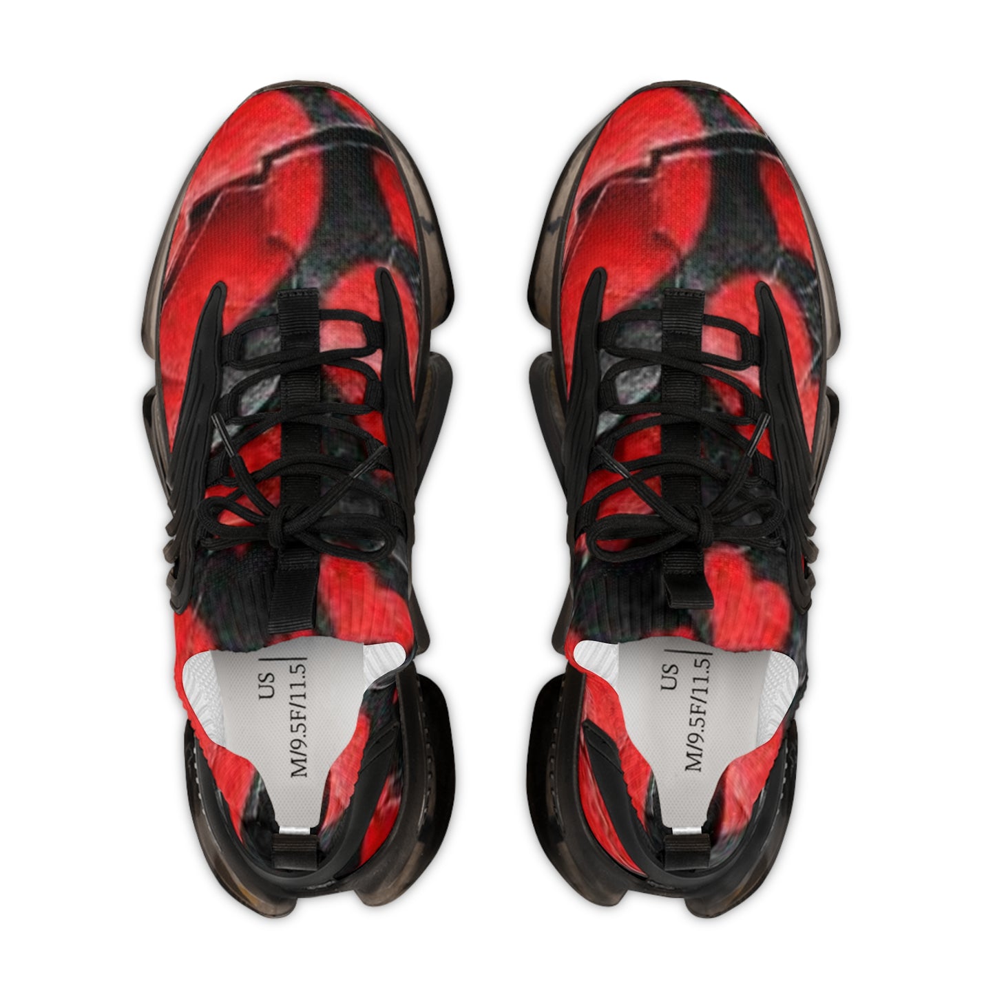 Men's Mesh Sneakers - Bold Red Design for Active Style
