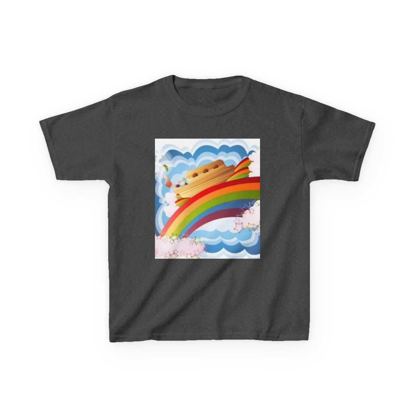 Rainbow Adventure Kids Heavy Cotton Tee - Fun & Colorful Design for Playful Days