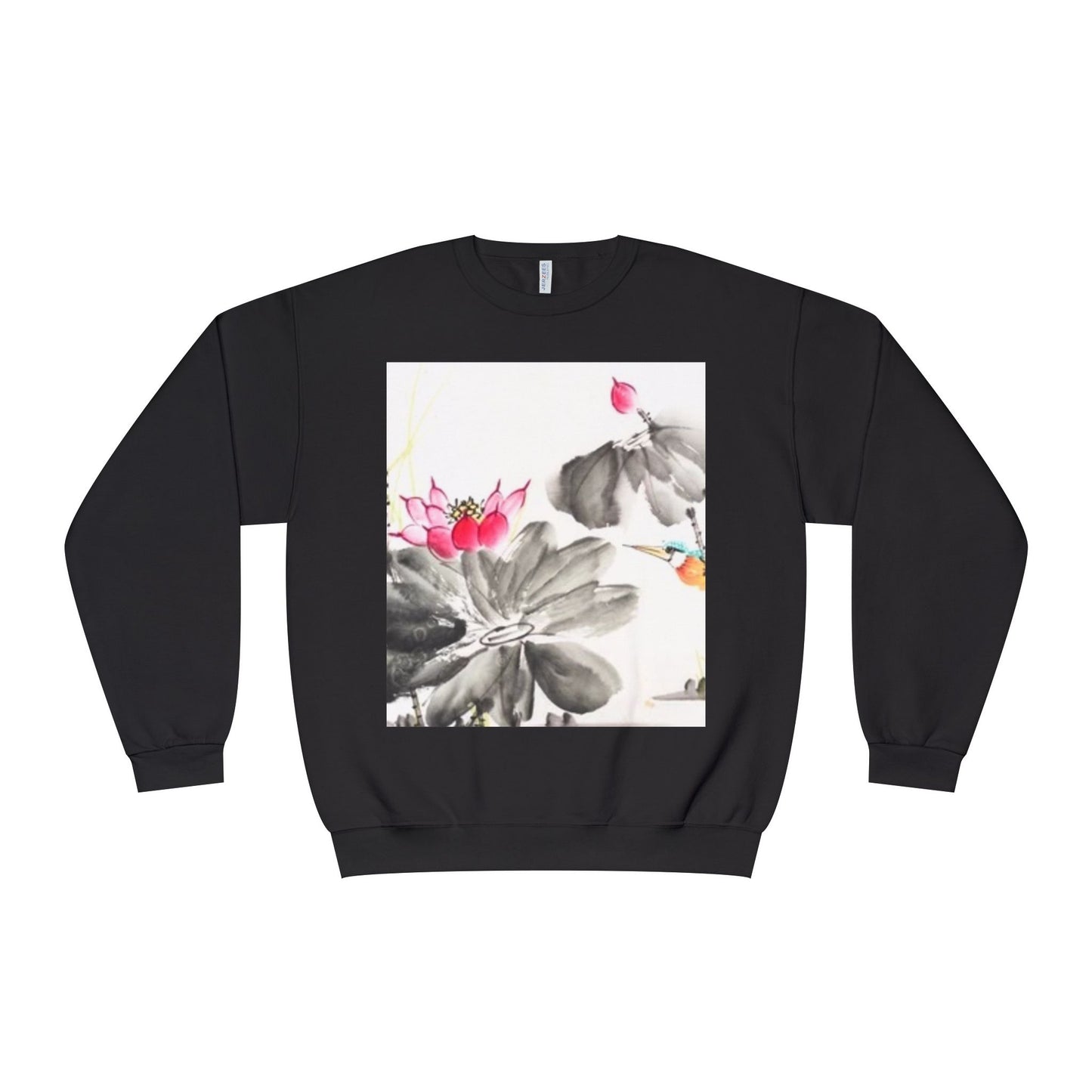 Lotus Blossom Unisex Crewneck Sweatshirt - Cozy Botanical Art Design