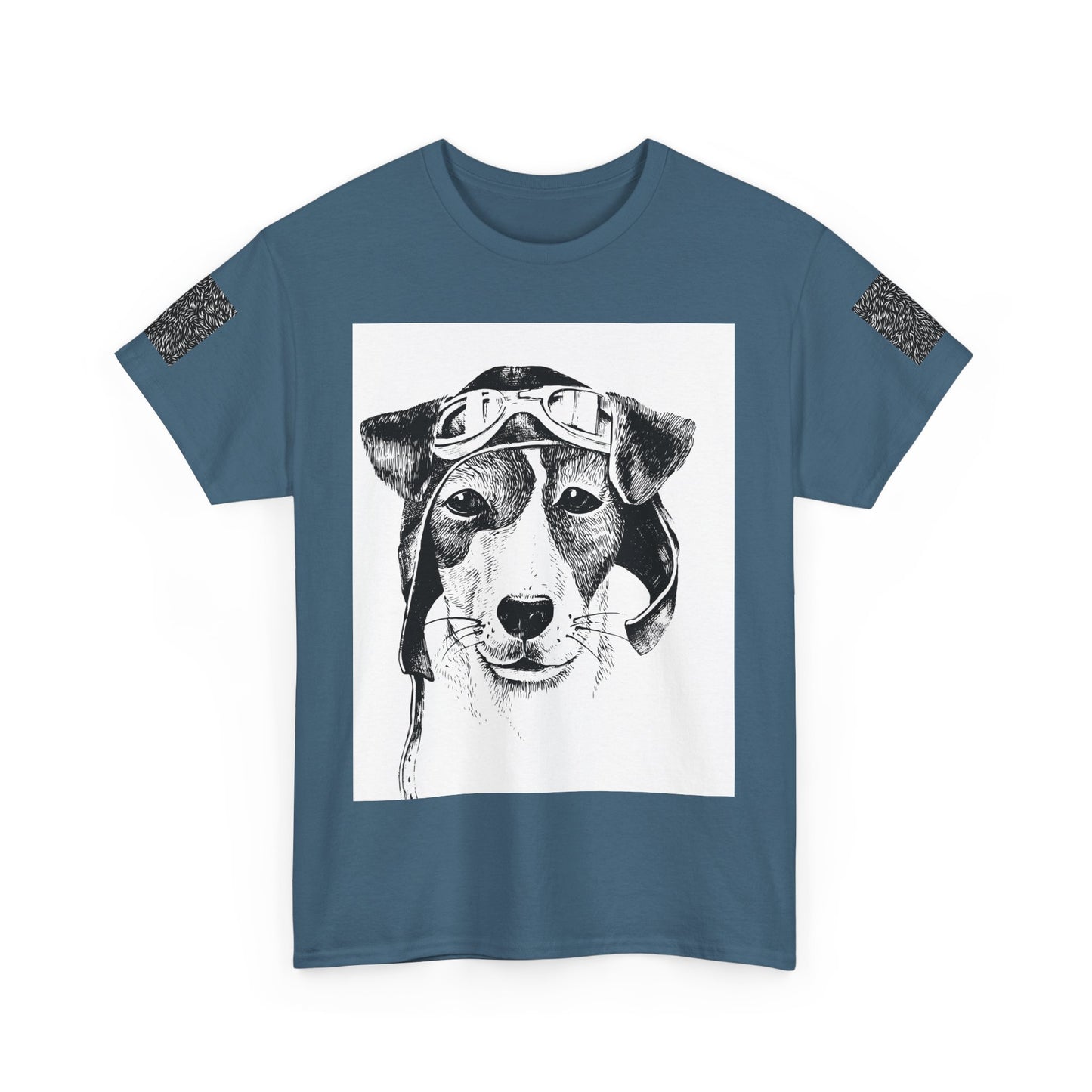 Vintage Aviator Dog Unisex Heavy Cotton Tee