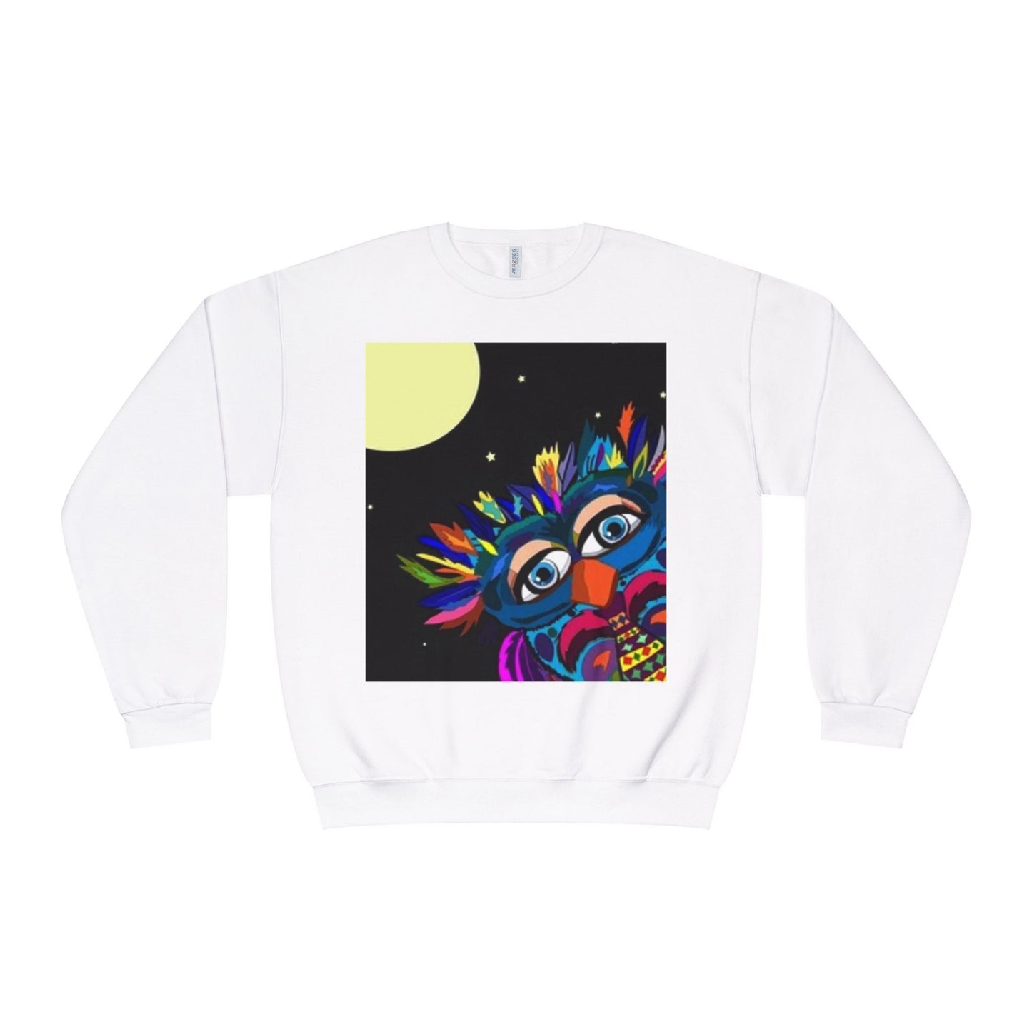 Colorful Night Owl Crewneck Sweatshirt - Unisex NuBlend® Sweatshirt