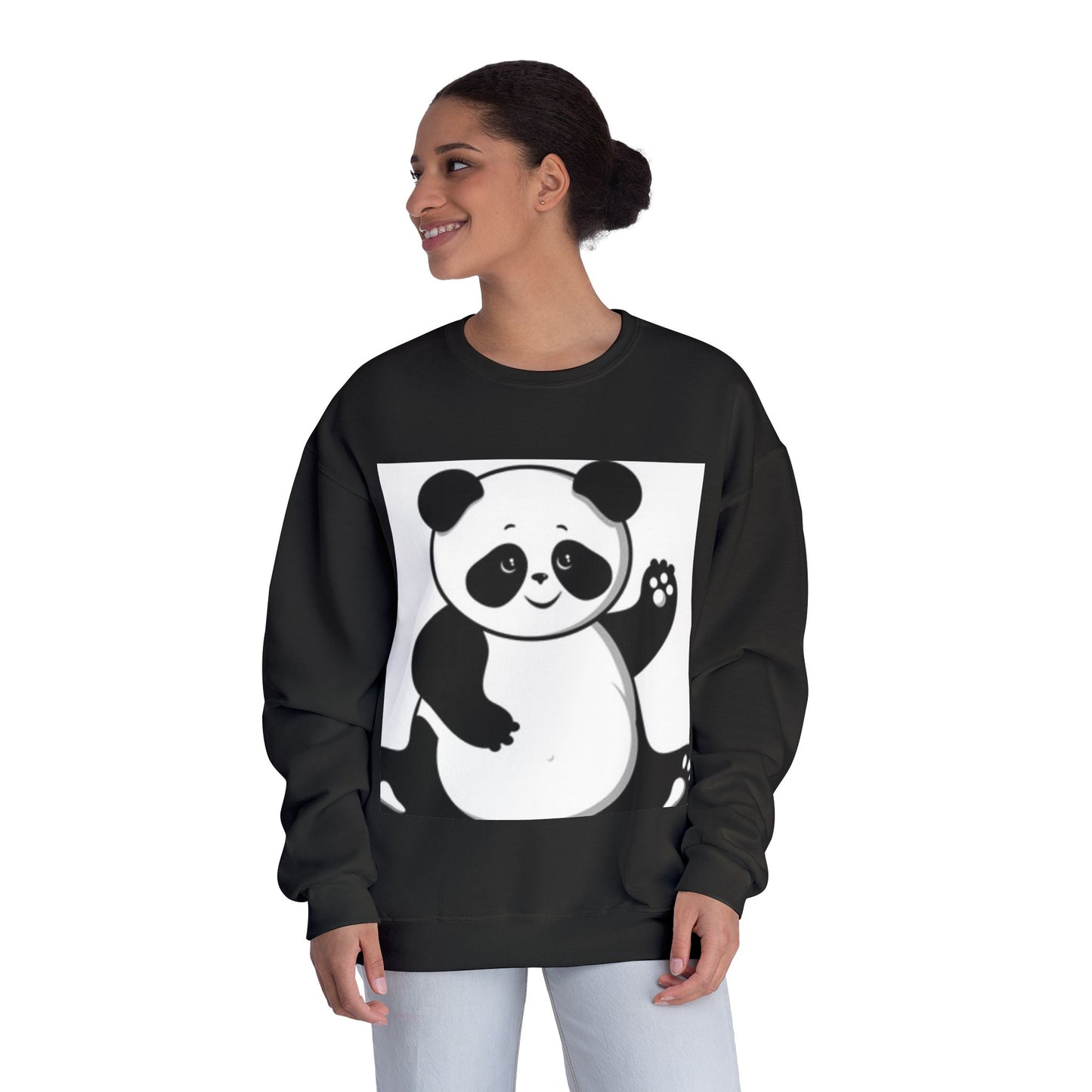 Cute Panda Unisex Crewneck Sweatshirt - Cozy Casual Wear for Animal Lovers