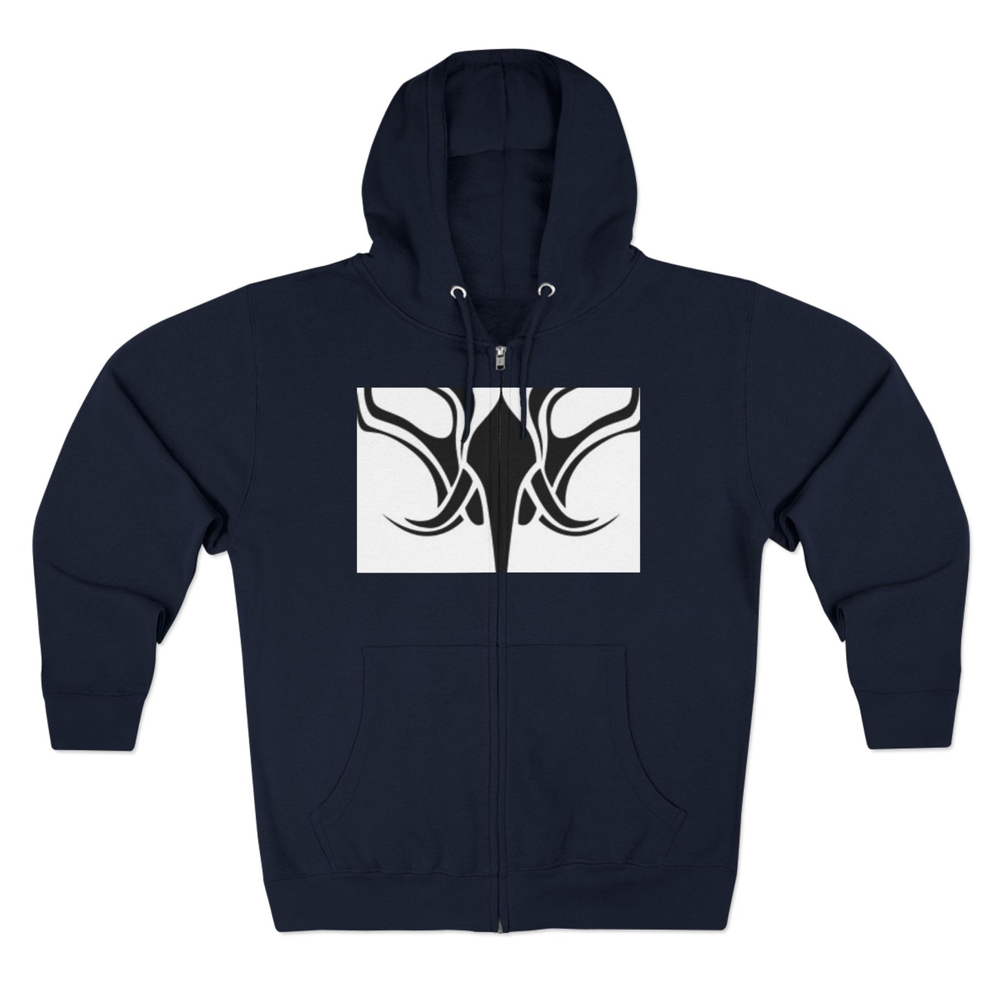 Tribal Design Unisex Zip Hoodie - Stylish & Versatile Outdoor Wear