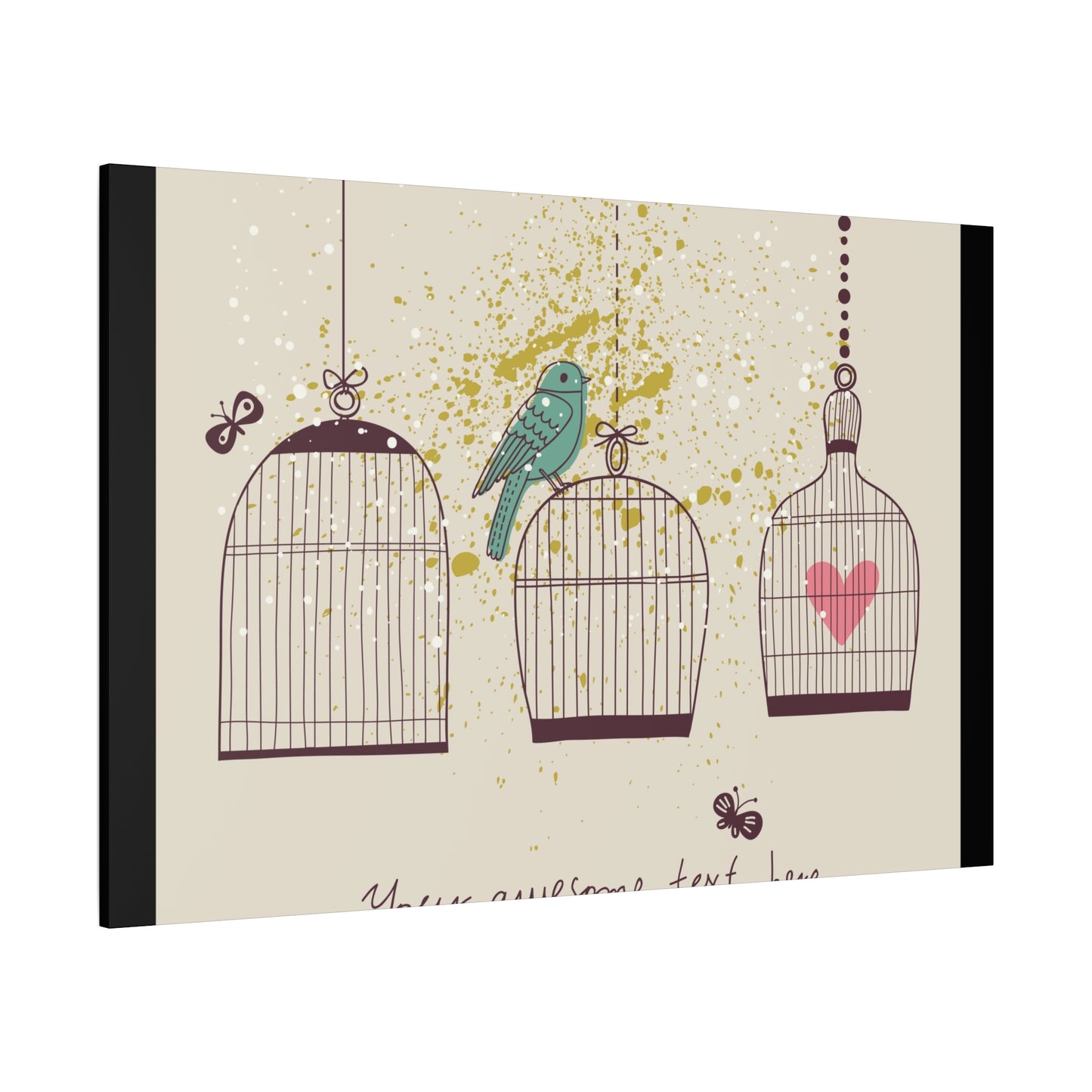 Whimsical Birdcage Canvas Wall Art - Personalized Home Decor