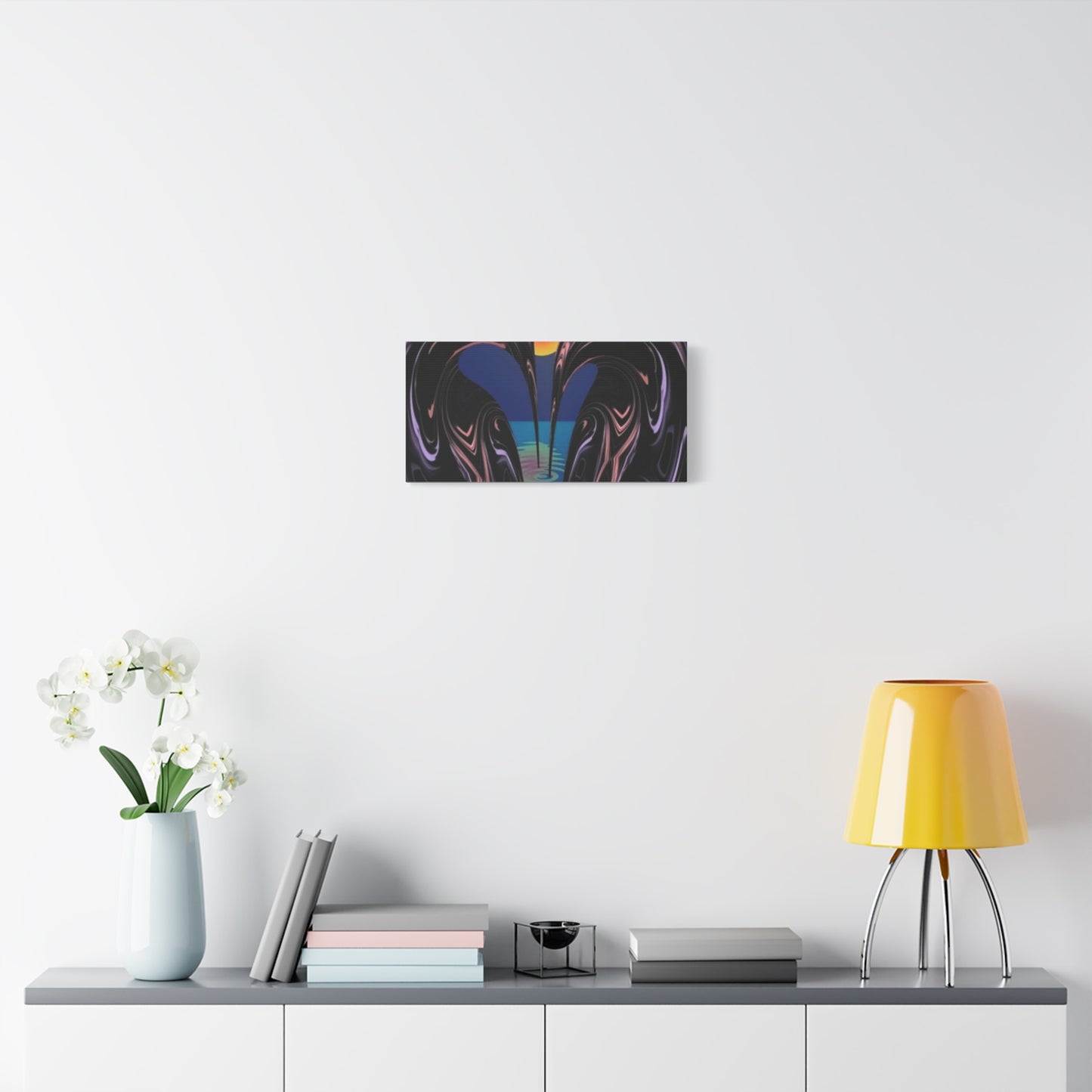 Romantic Abstract Canvas Art - Heart-Shaped Design for Home Decor