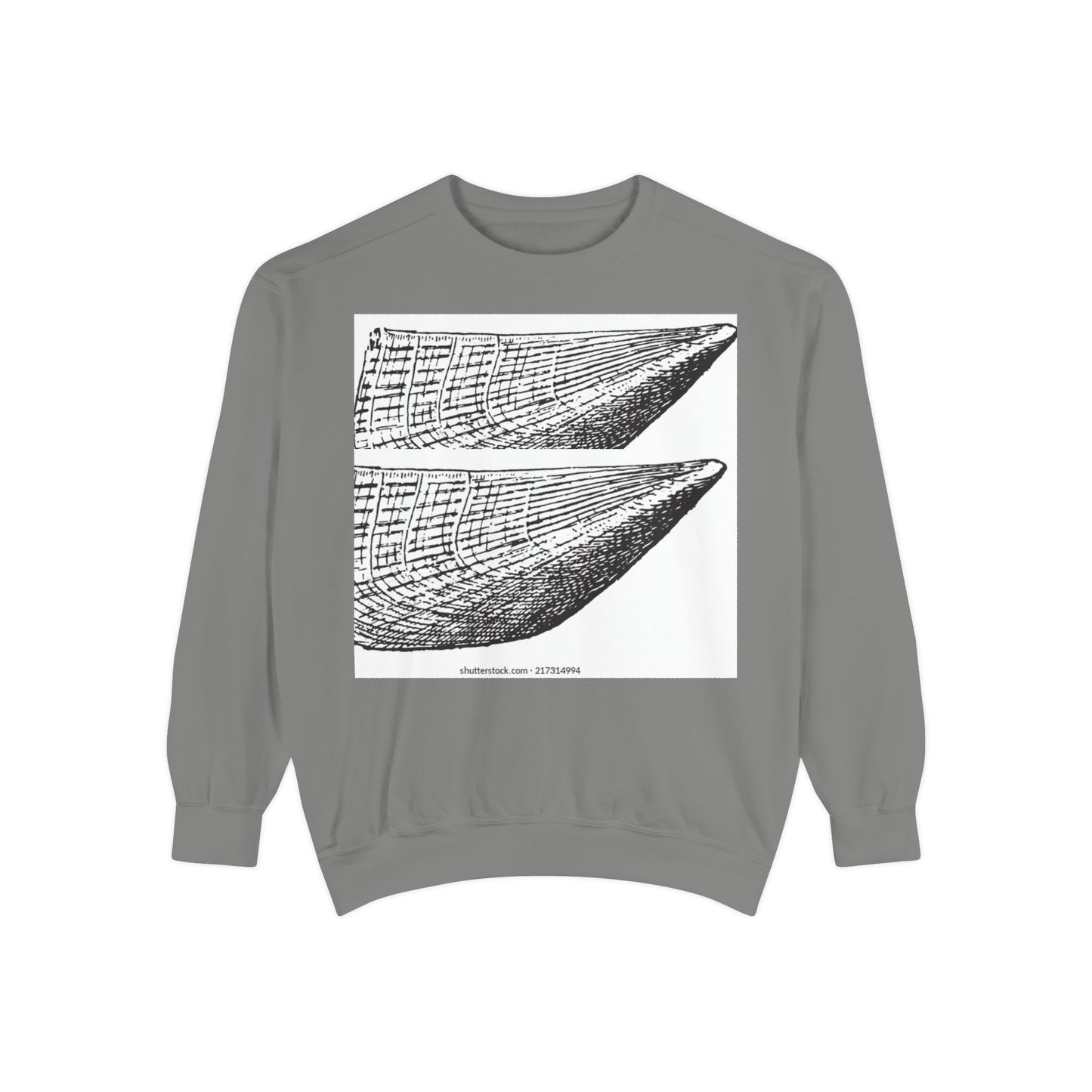 Graphic Unisex Garment-Dyed Sweatshirt | Nautical Design for Ocean Lovers