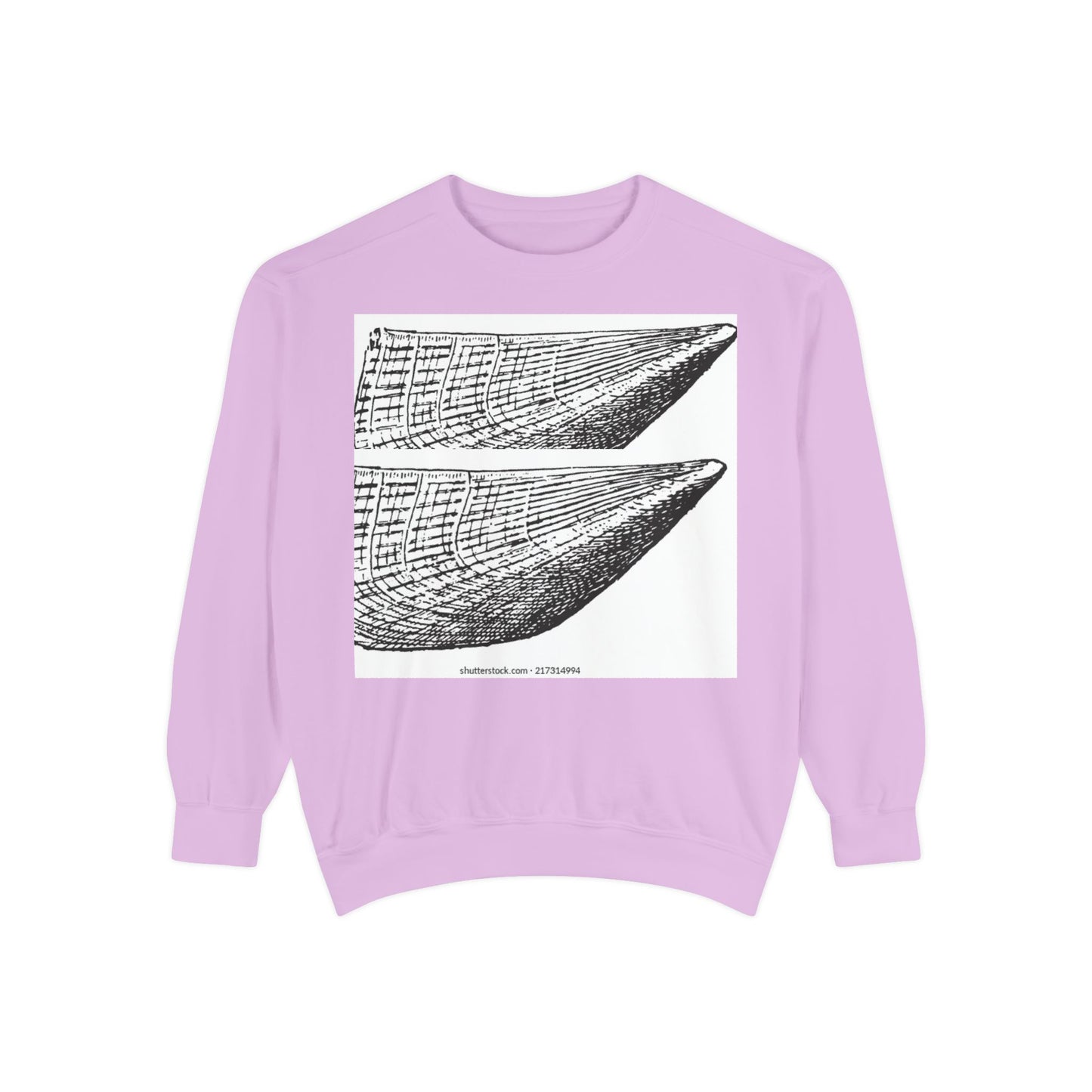 Graphic Unisex Garment-Dyed Sweatshirt | Nautical Design for Ocean Lovers