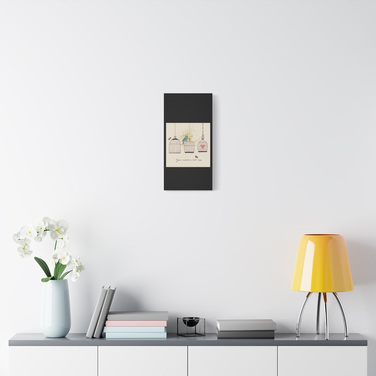 Whimsical Birdcage Canvas Wall Art - Personalized Home Decor