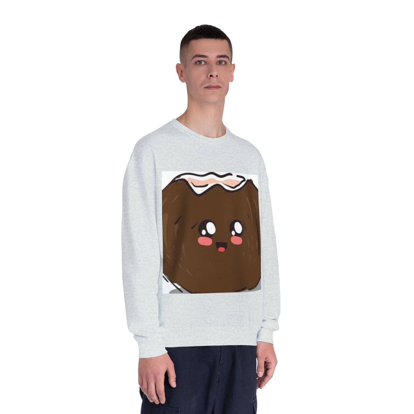 Cute Kawaii Coconut Crewneck Sweatshirt | Unisex Sweatshirt for Food Lovers