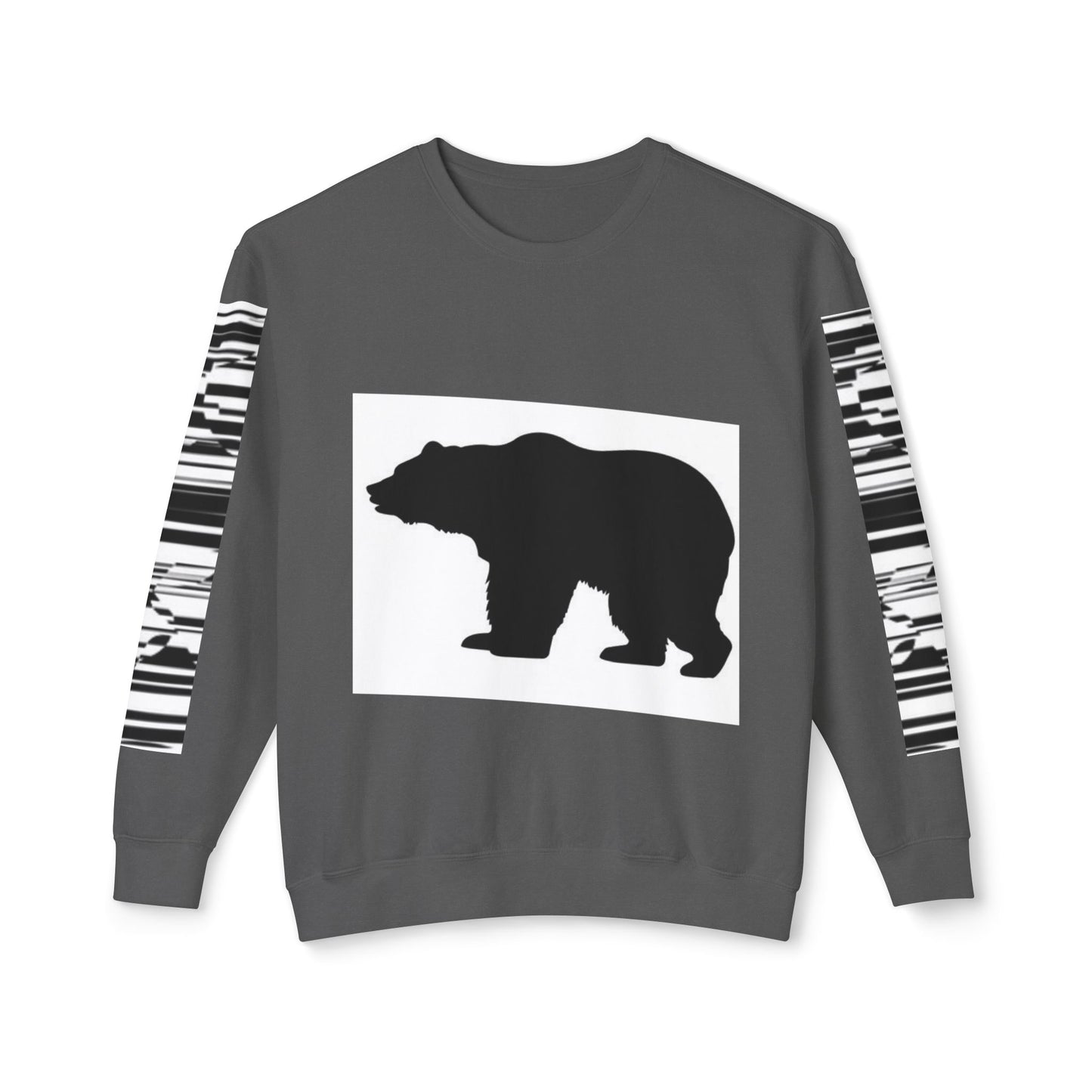Stylish Bear Graphic Unisex Lightweight Crewneck Sweatshirt