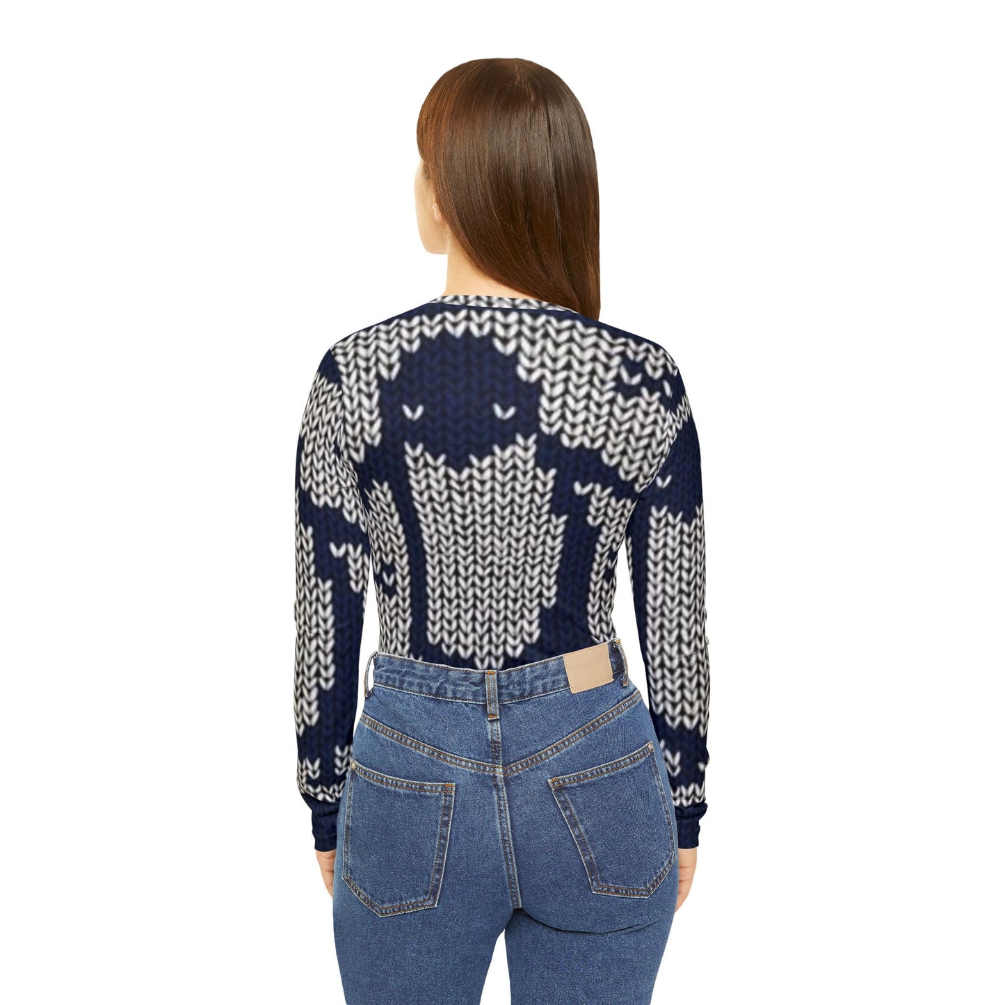 Cozy Penguin Long Sleeve V-Neck Shirt for Women