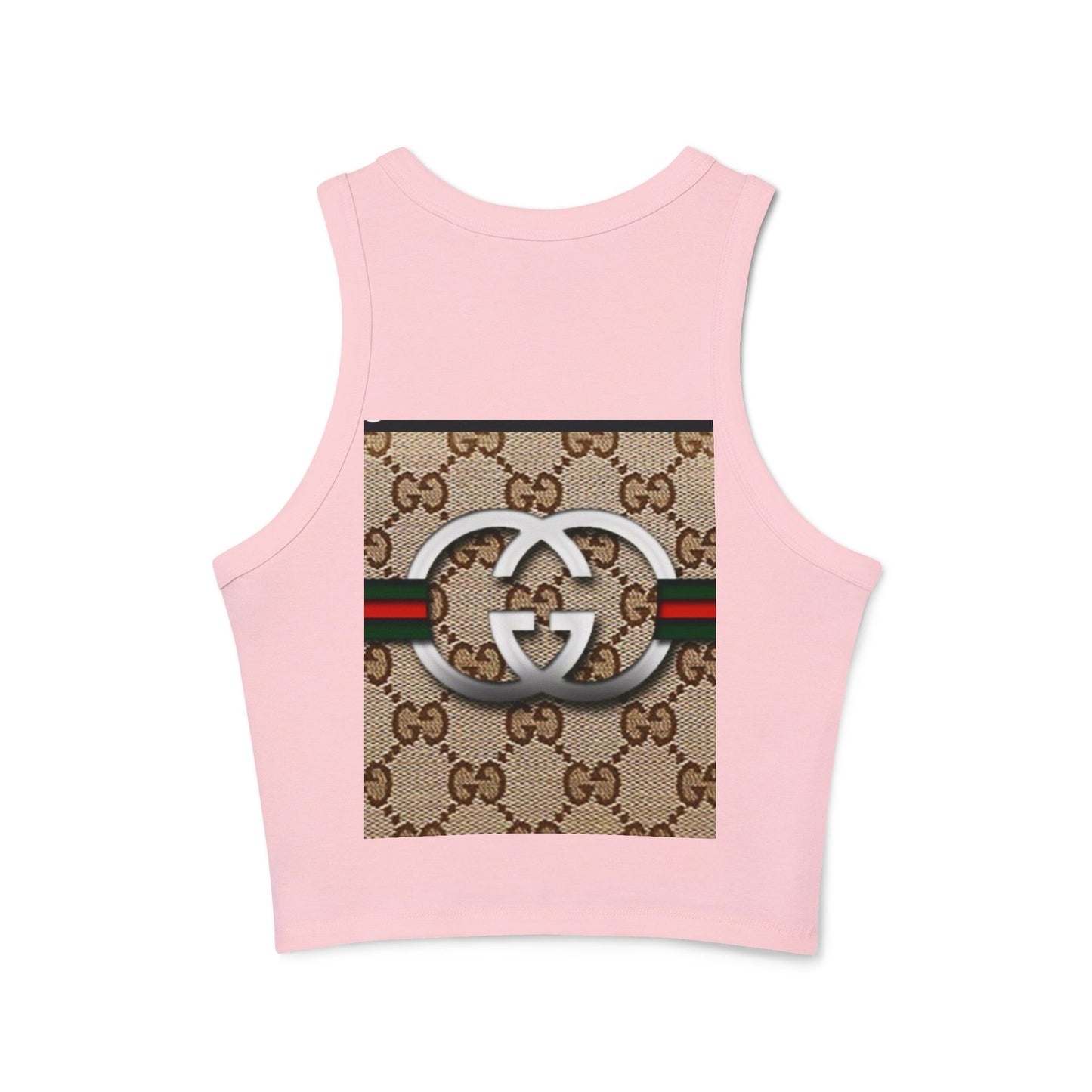Stylish Women's Micro Rib Racer Tank Top with Iconic Gucci Design