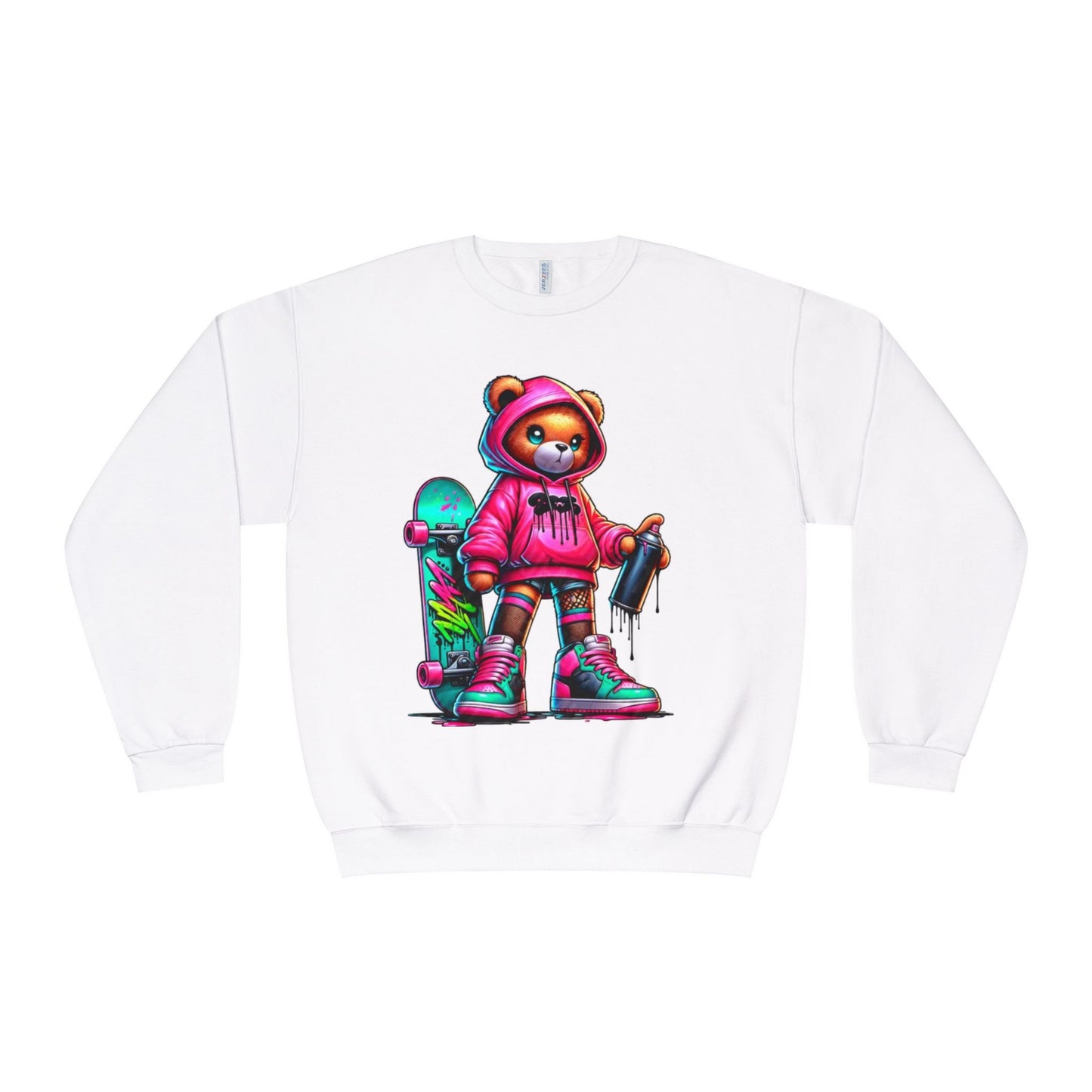Skater Bear Crewneck Sweatshirt - Fun Streetwear Style