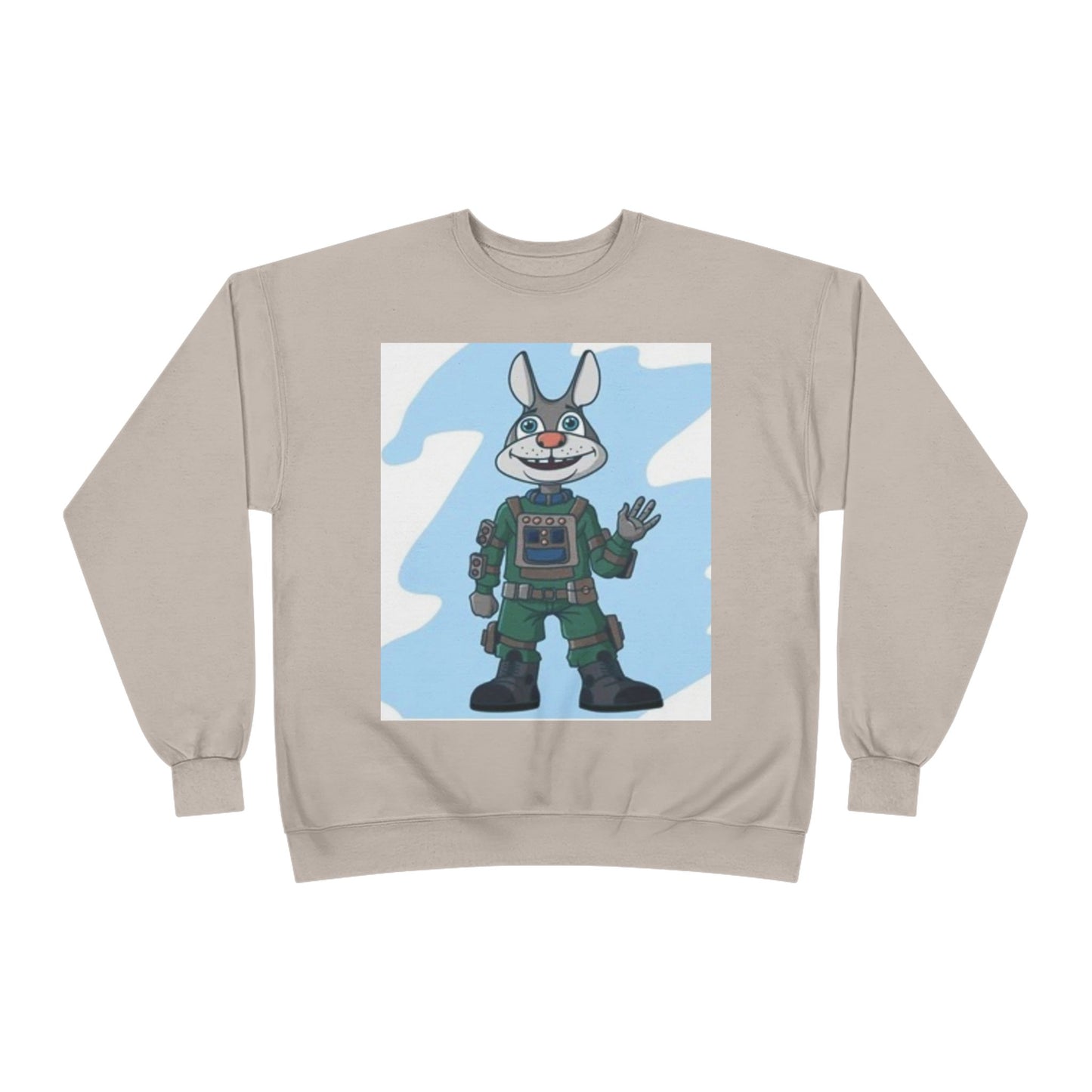 Unisex EcoSmart® Crewneck Sweatshirt - Playful Cartoon Character Design