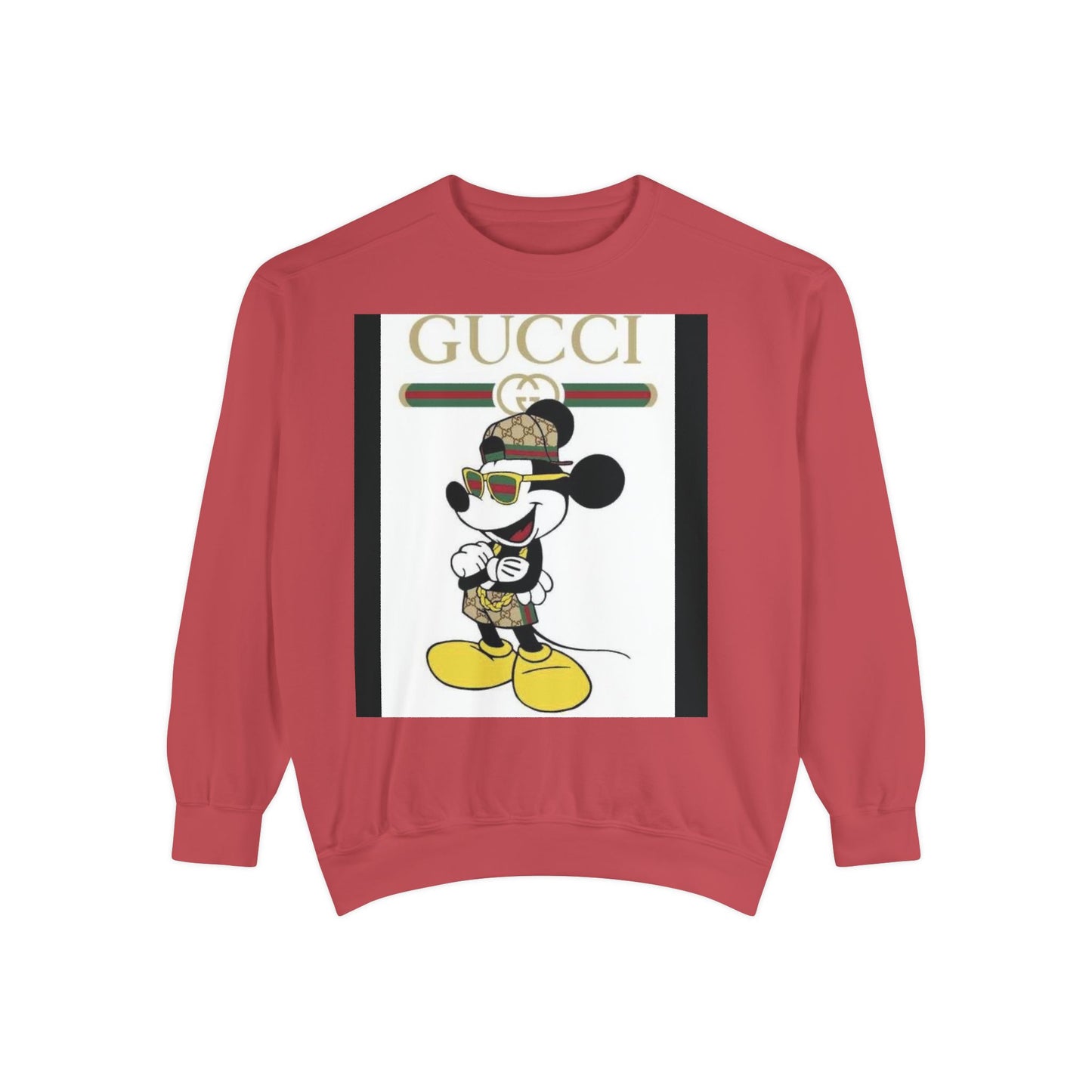 Mickey Mouse Gucci Streetwear Sweatshirt - Unisex Garment-Dyed