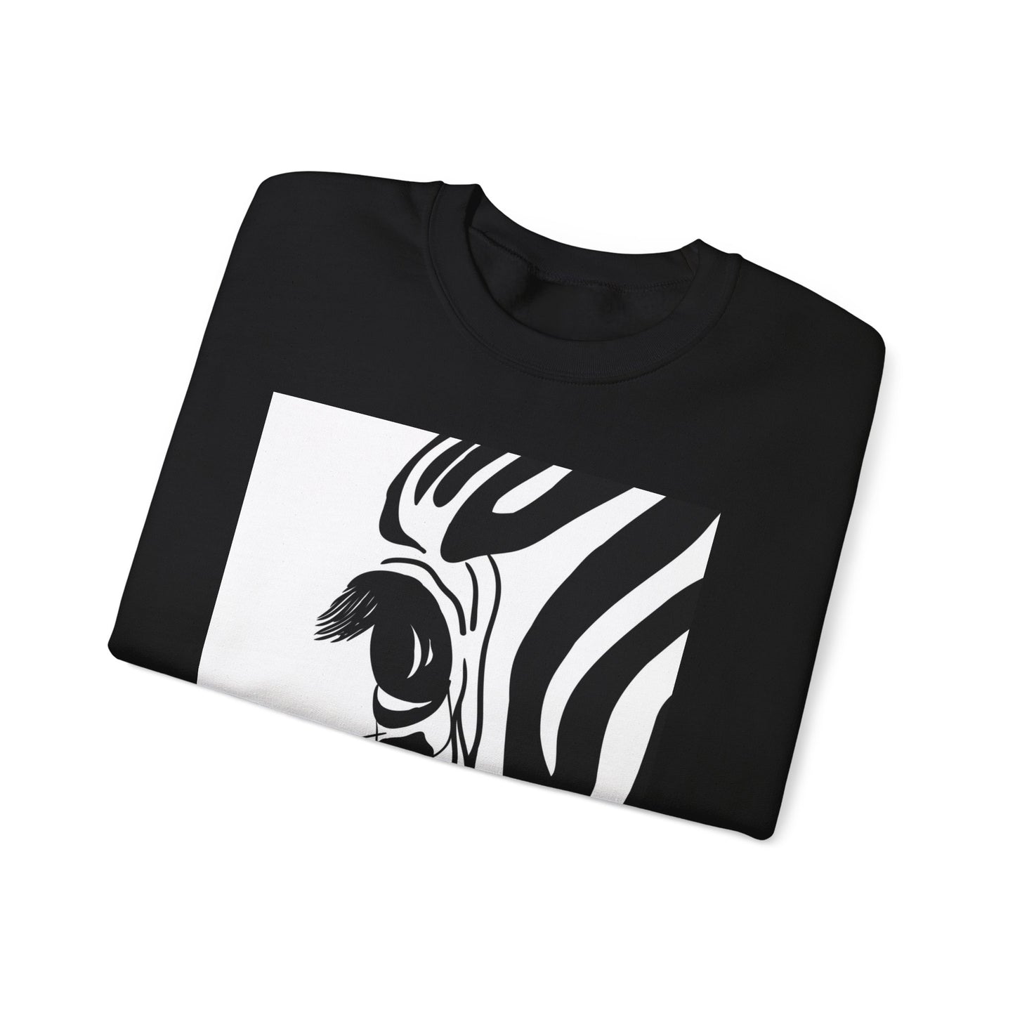 Artistically Designed Zebra Crewneck Sweatshirt - Perfect for Nature Lovers