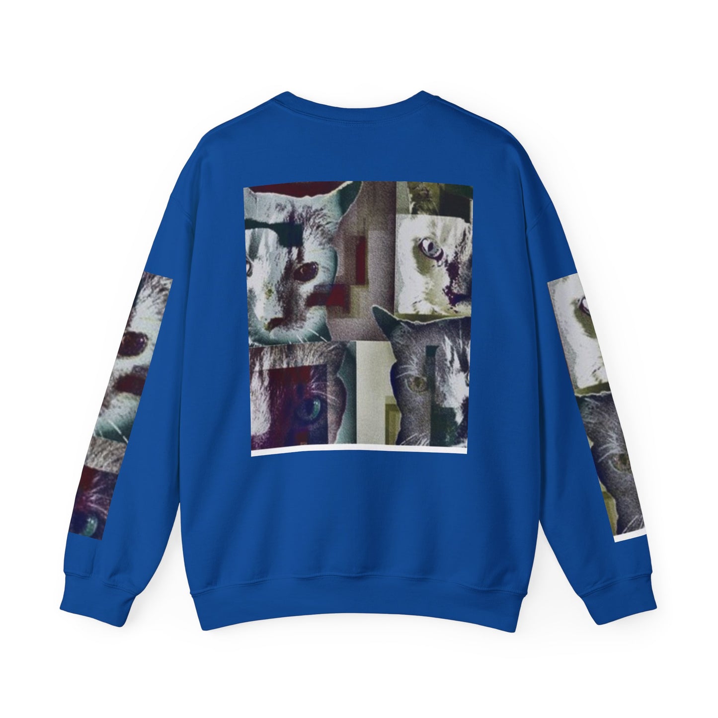 Cozy Cat Lover Crewneck Sweatshirt - Artistic Feline Design