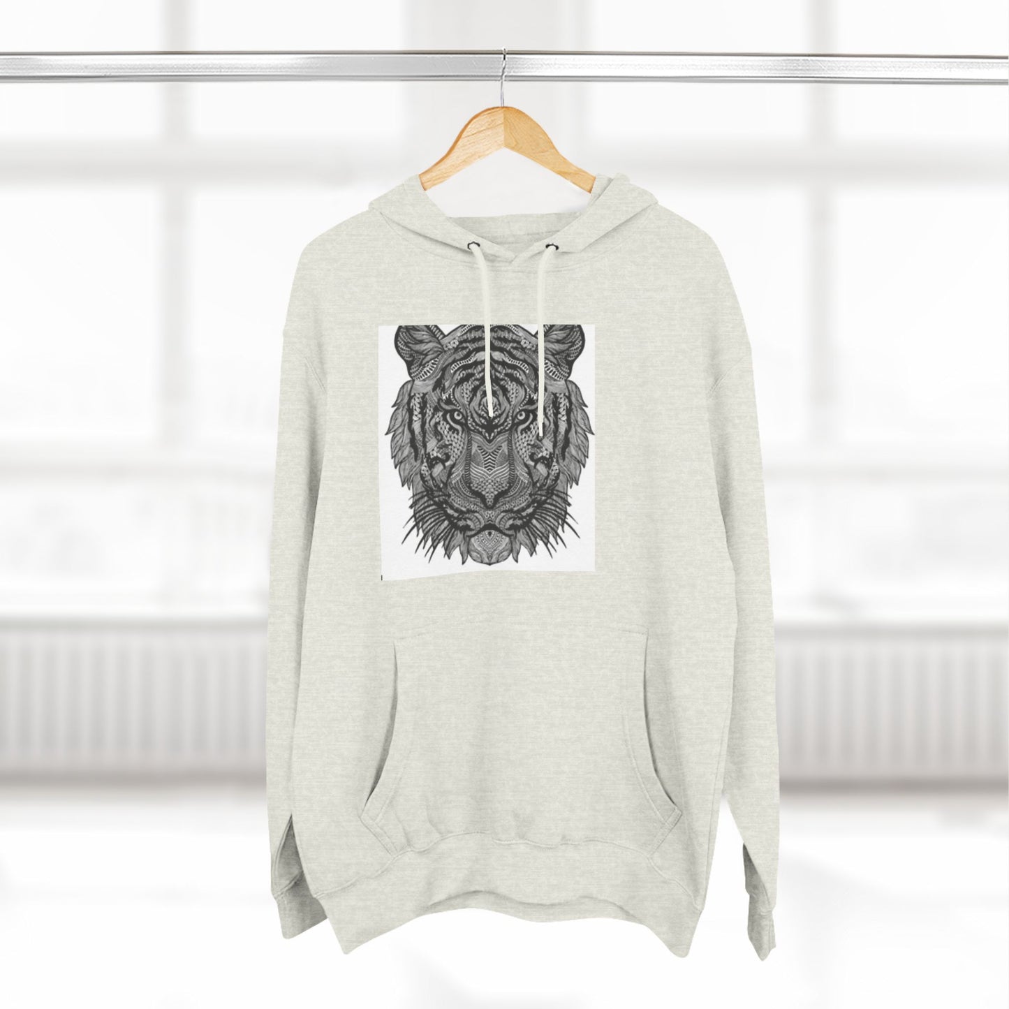 Majestic Tiger Hoodie - Cozy Three-Panel Fleece for Wildlife Lovers