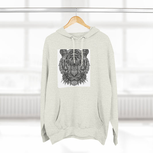 Majestic Tiger Hoodie - Cozy Three-Panel Fleece for Wildlife Lovers