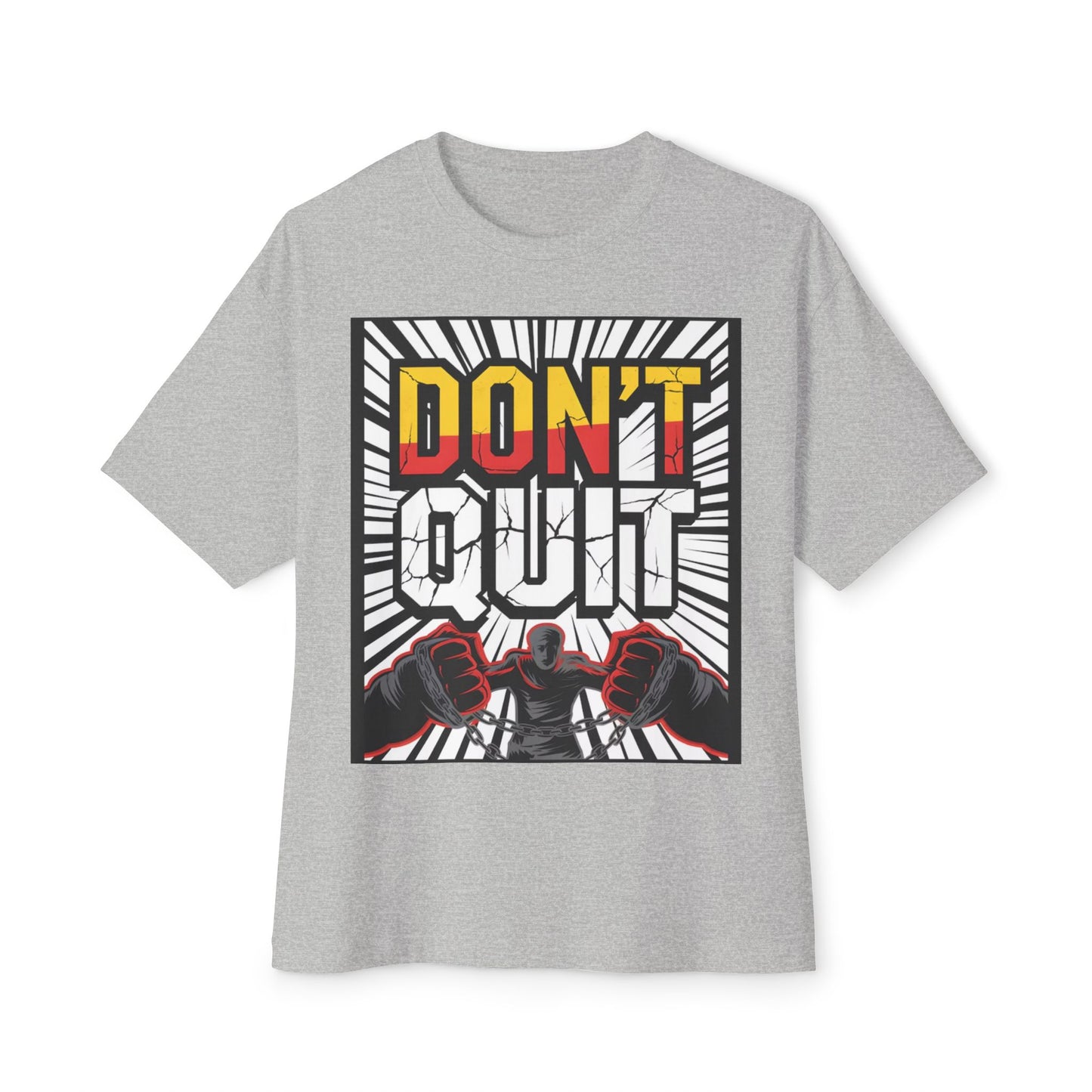 Motivational Oversized Tee - Don't Quit Graphic