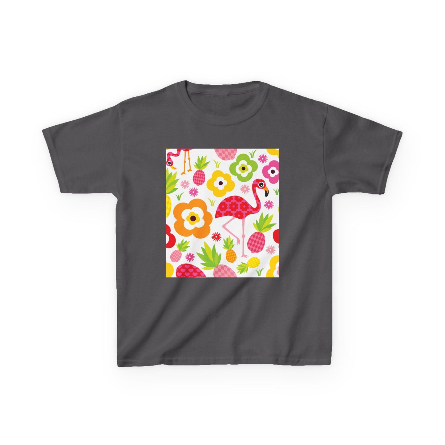 Kids Tropical Flamingo Tee - Fun & Colorful Cotton Shirt for Summer Adventures