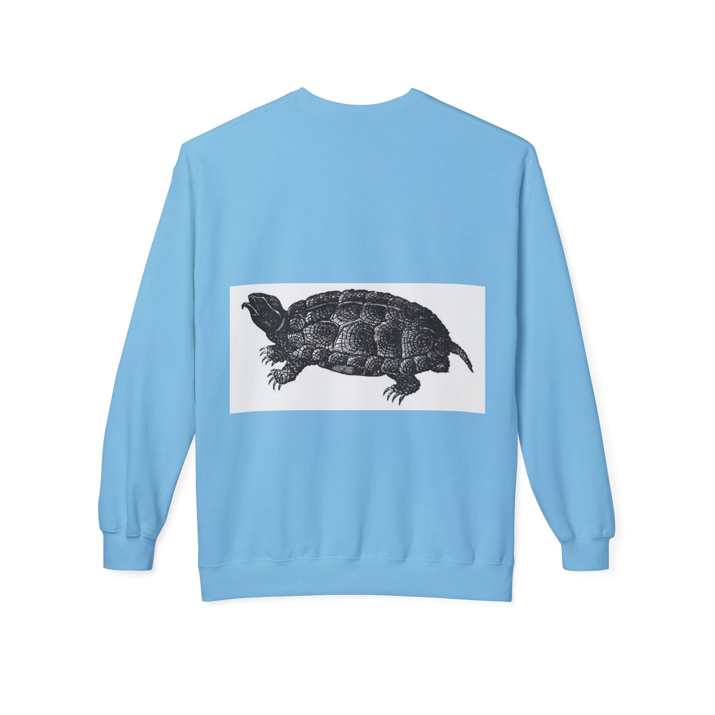 Turtle Design Unisex Fleece Crewneck Sweatshirt - Chill Vibes, Perfect Gift for Nature Lovers